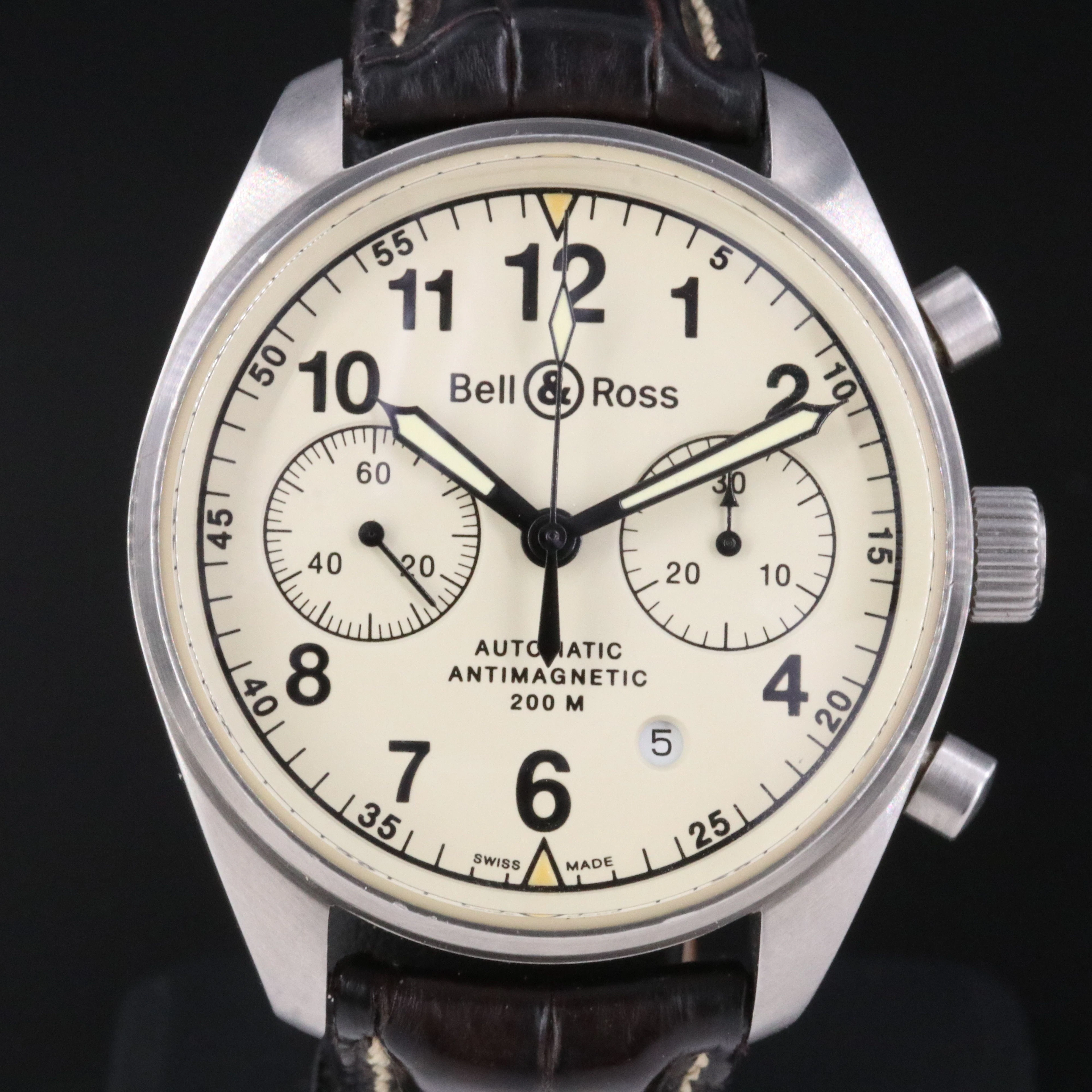 Bell Ross BR126 Chronograph Desert Steel Automatic Watch 126.S
