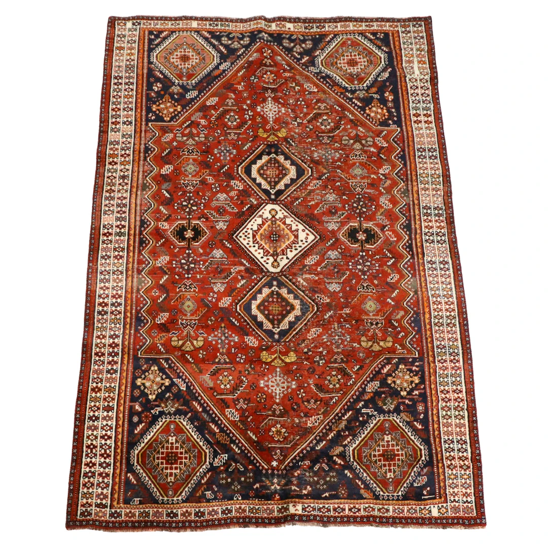 5'10 x 9' Hand-Knotted Persian Abadeh Area Rug