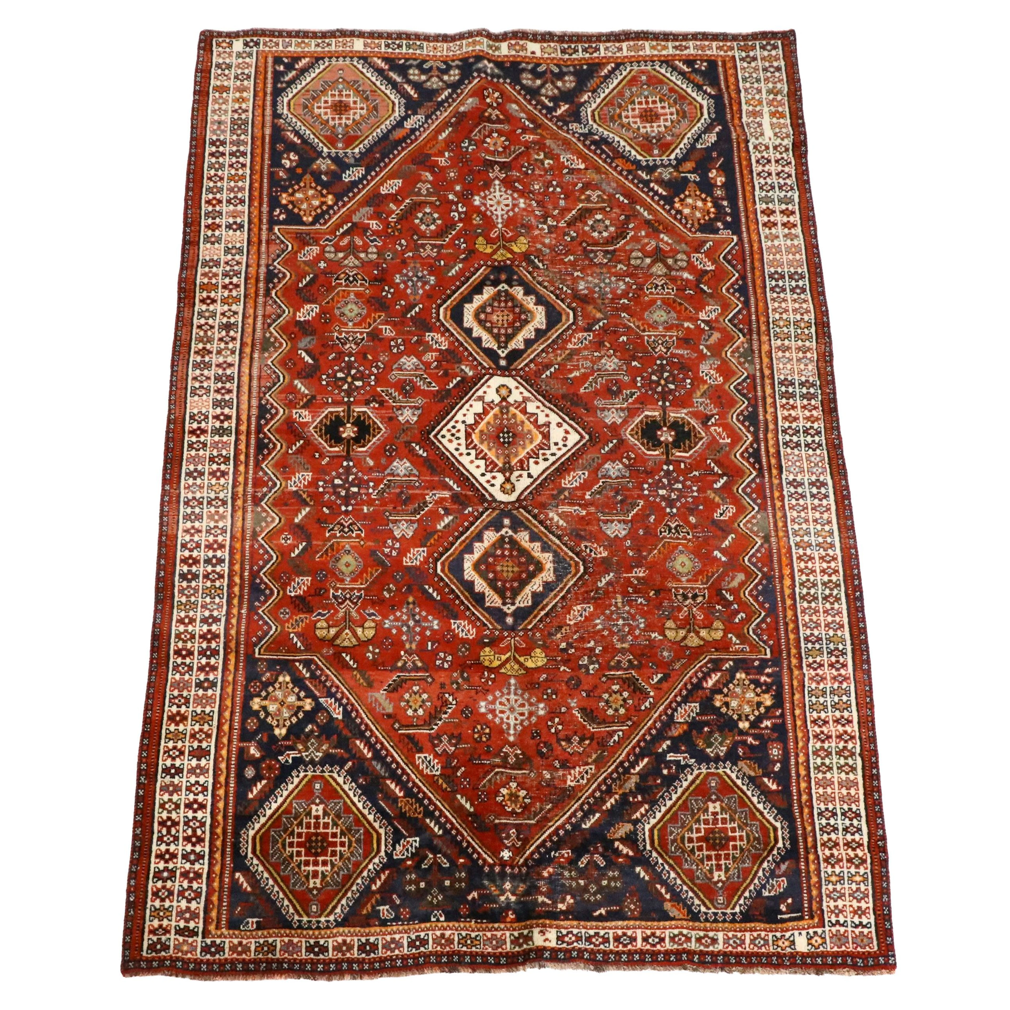 5'10 x 9' Hand-Knotted Persian Abadeh Area Rug