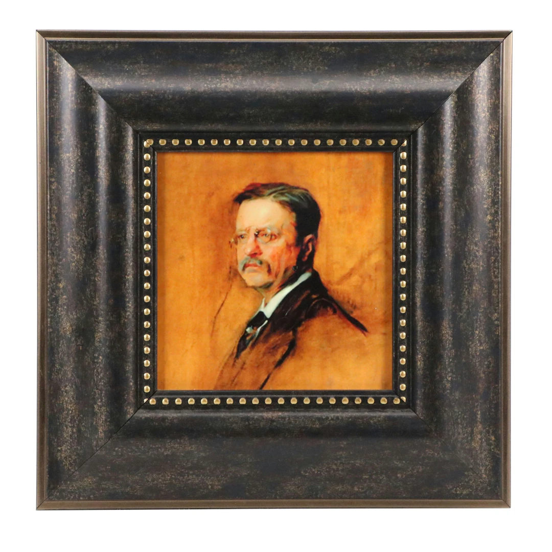 After Philip Alexius de László Embellished Giclée of Theordore Roosevelt