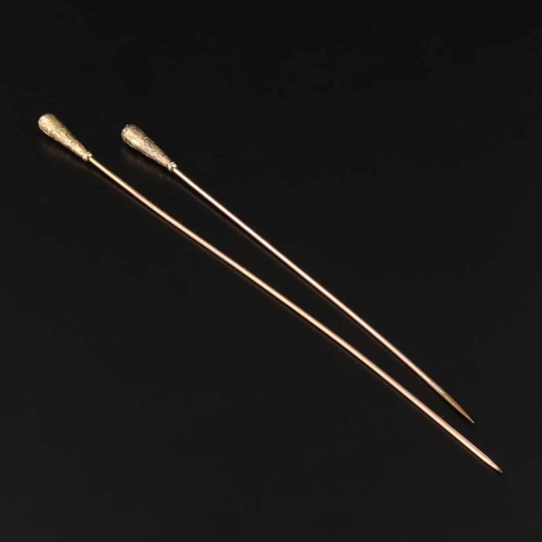 Kohn & Co. Inc. Gold-Filled Hat Pins with 10K Accents