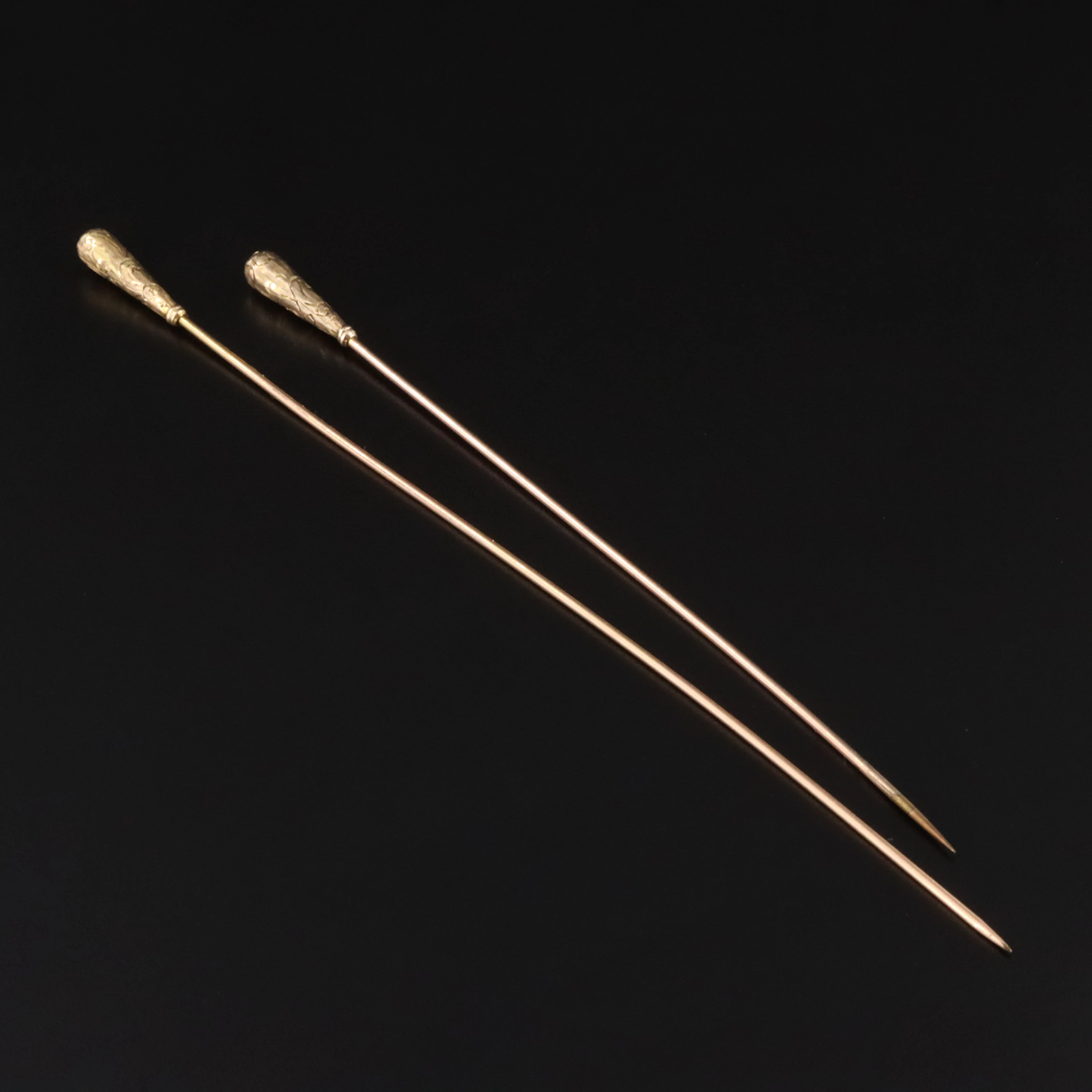 Kohn & Co. Inc. Gold-Filled Hat Pins with 10K Accents