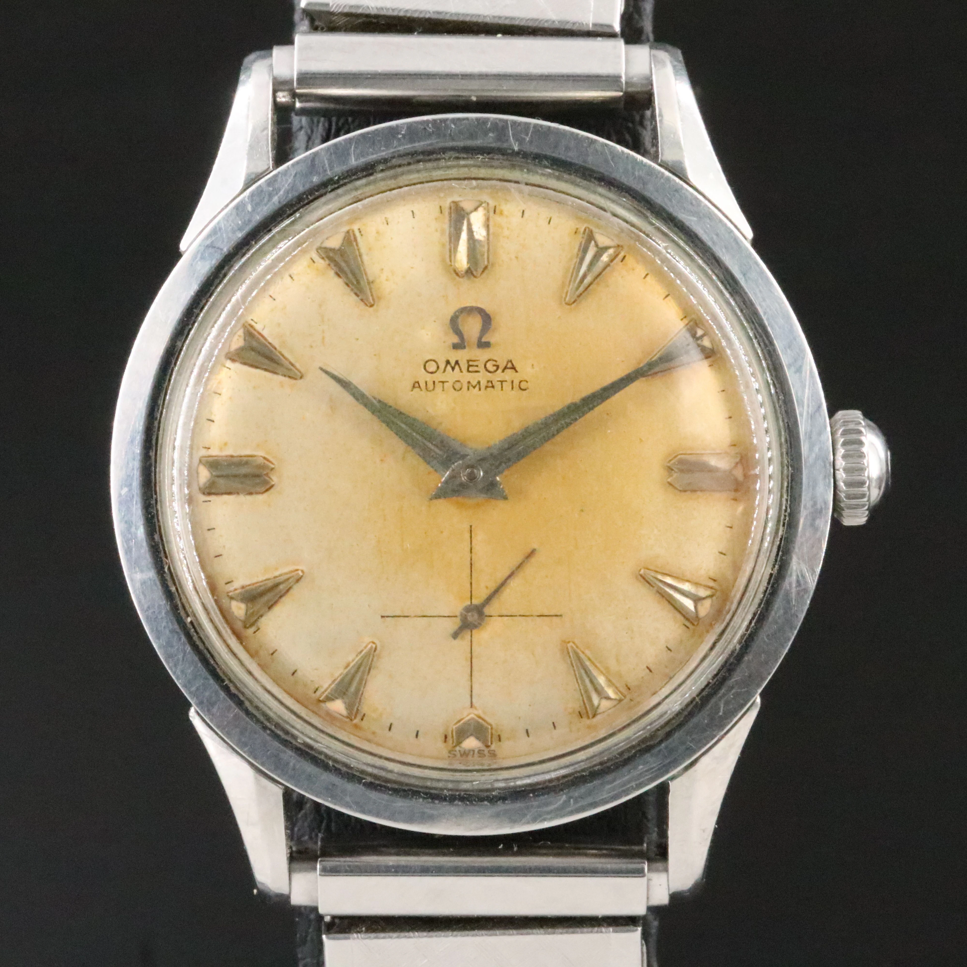 Mid Century Omega FX6040 Stainless Steel Automatic Watch