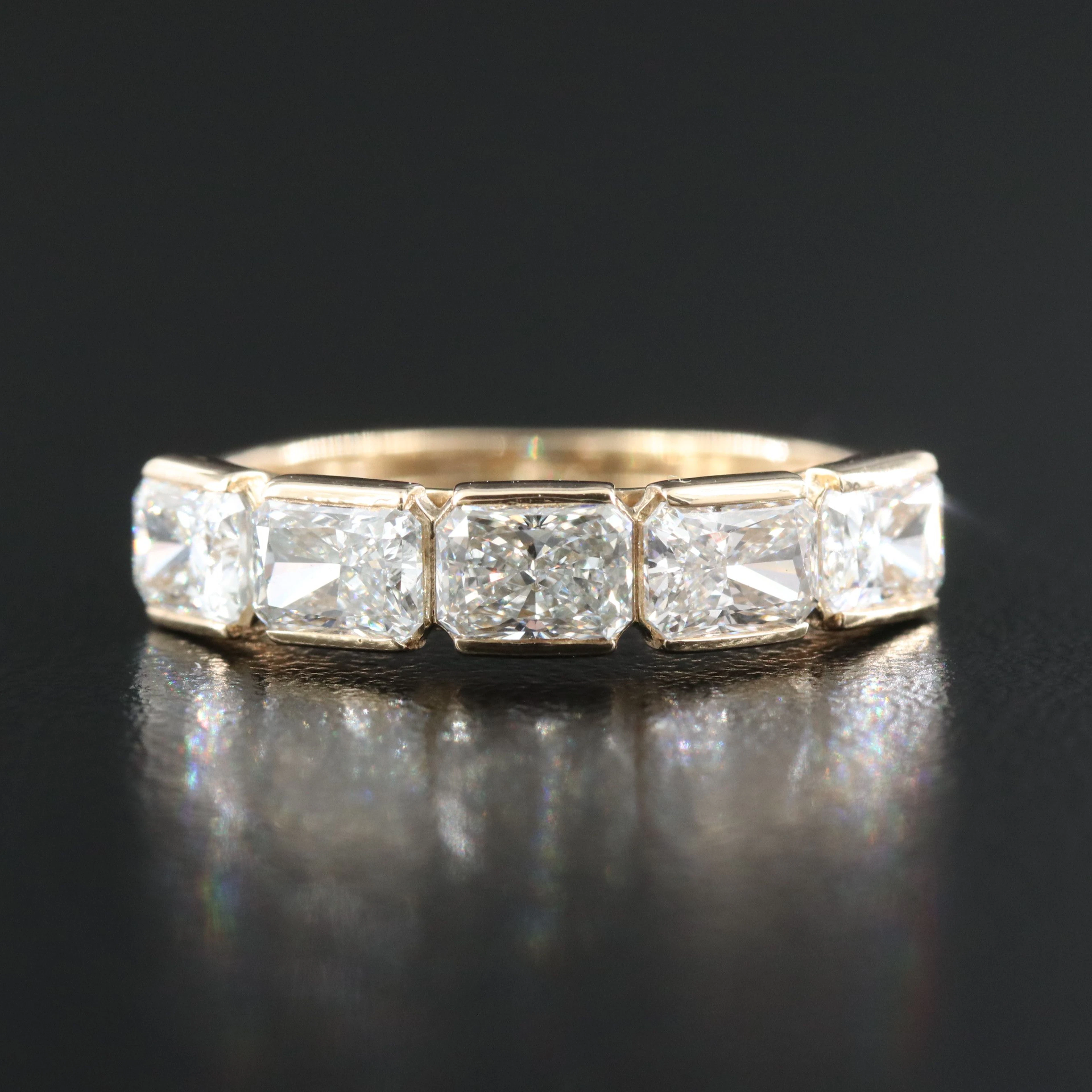 14K 1.78 CTW Lab Grown Diamond Five Stone Ring