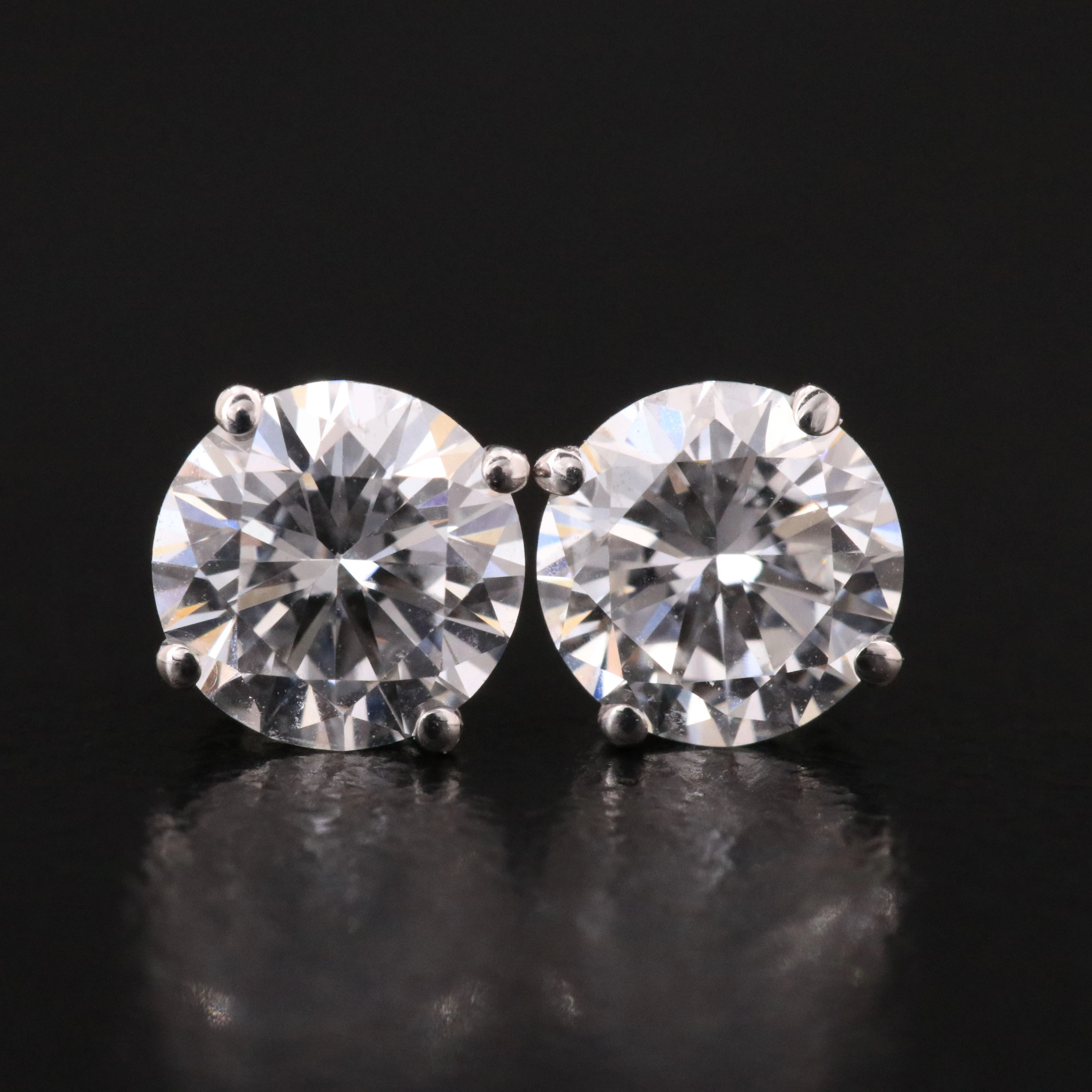 14K 1.00 CTW Lab Grown Diamond Solitaire Earrings with IGI Report