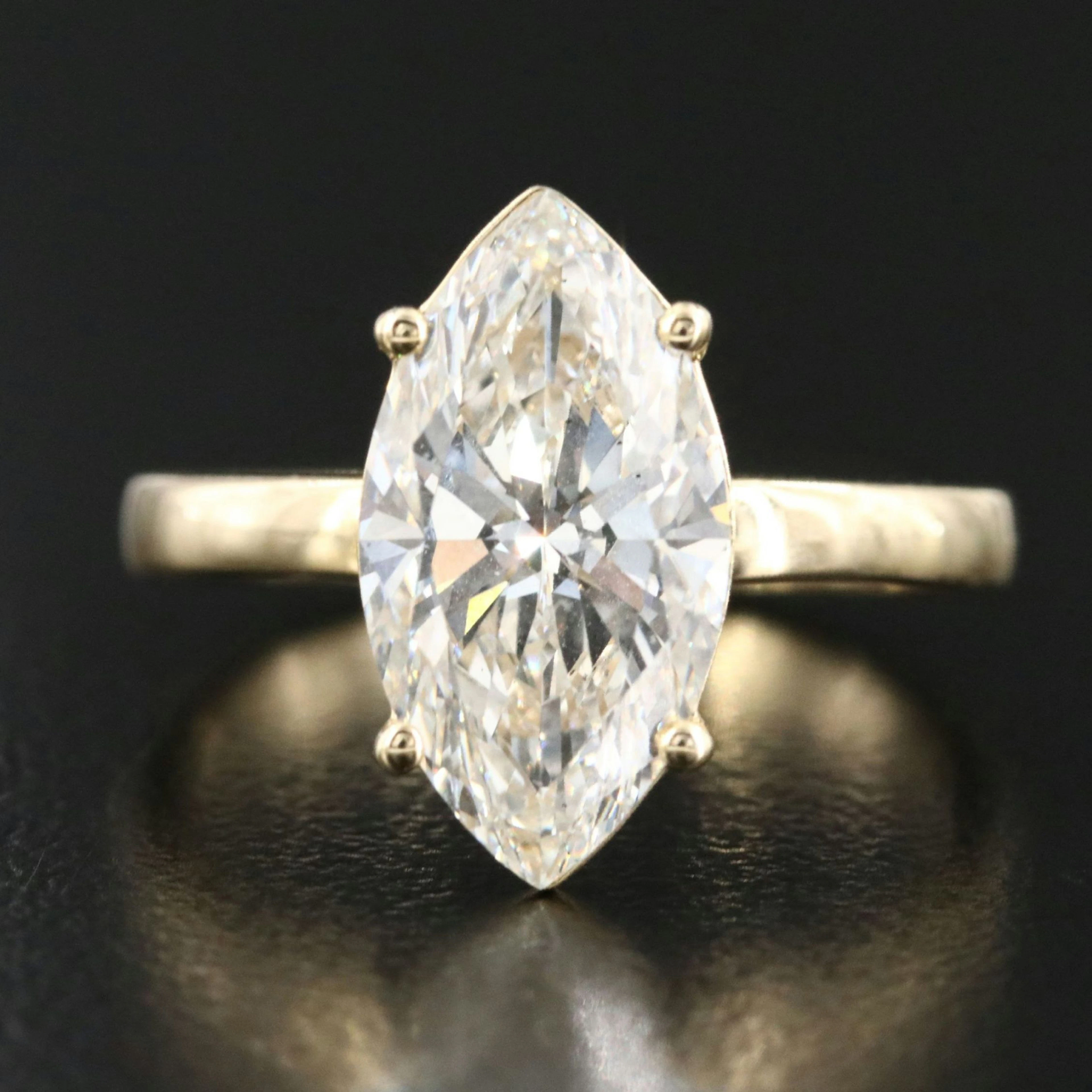 14K 2.98 CT Lab Grown Diamond Solitaire Ring with IGI Report