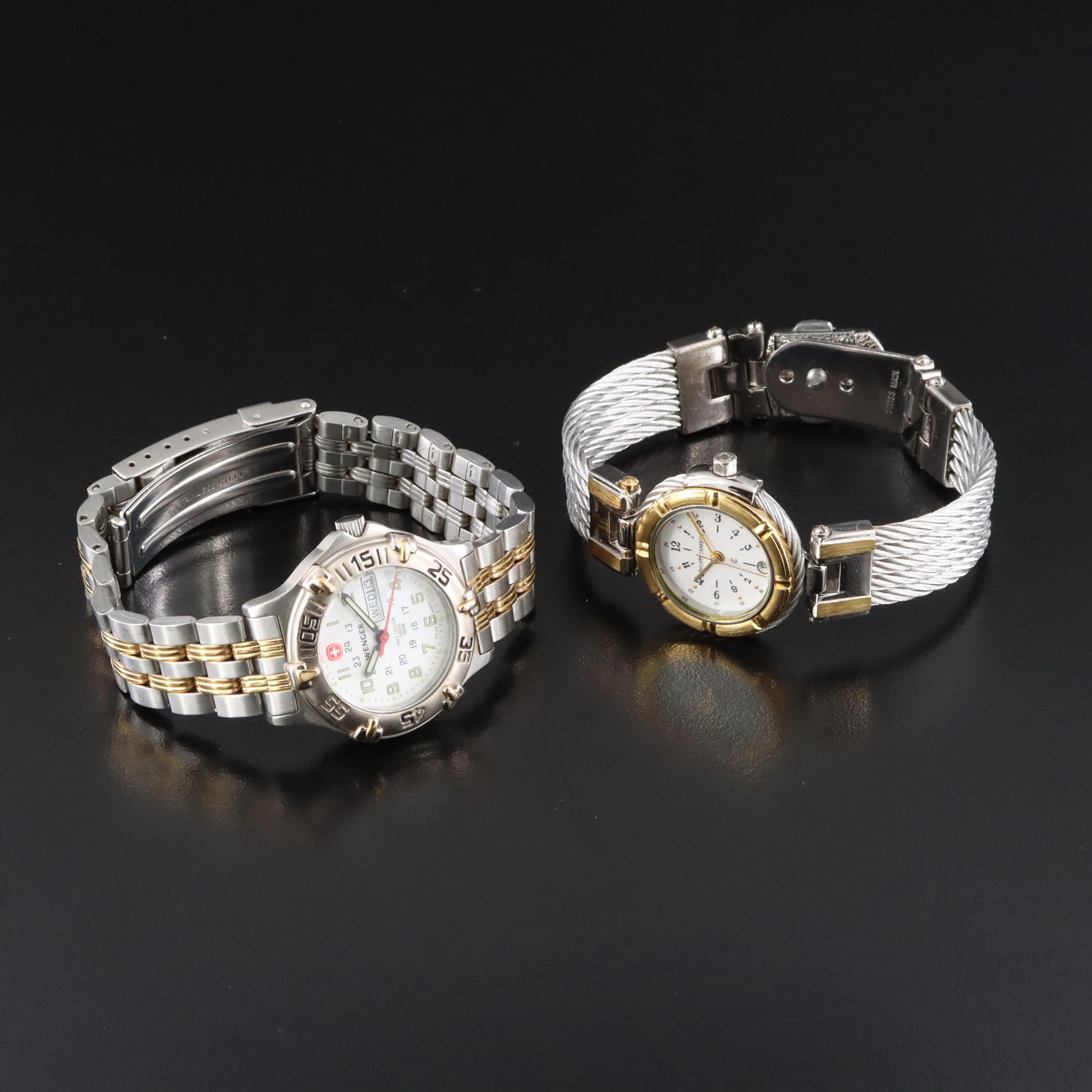 Wenger SMT and Philippe Charriol St.Tropez Swiss Quartz Watches
