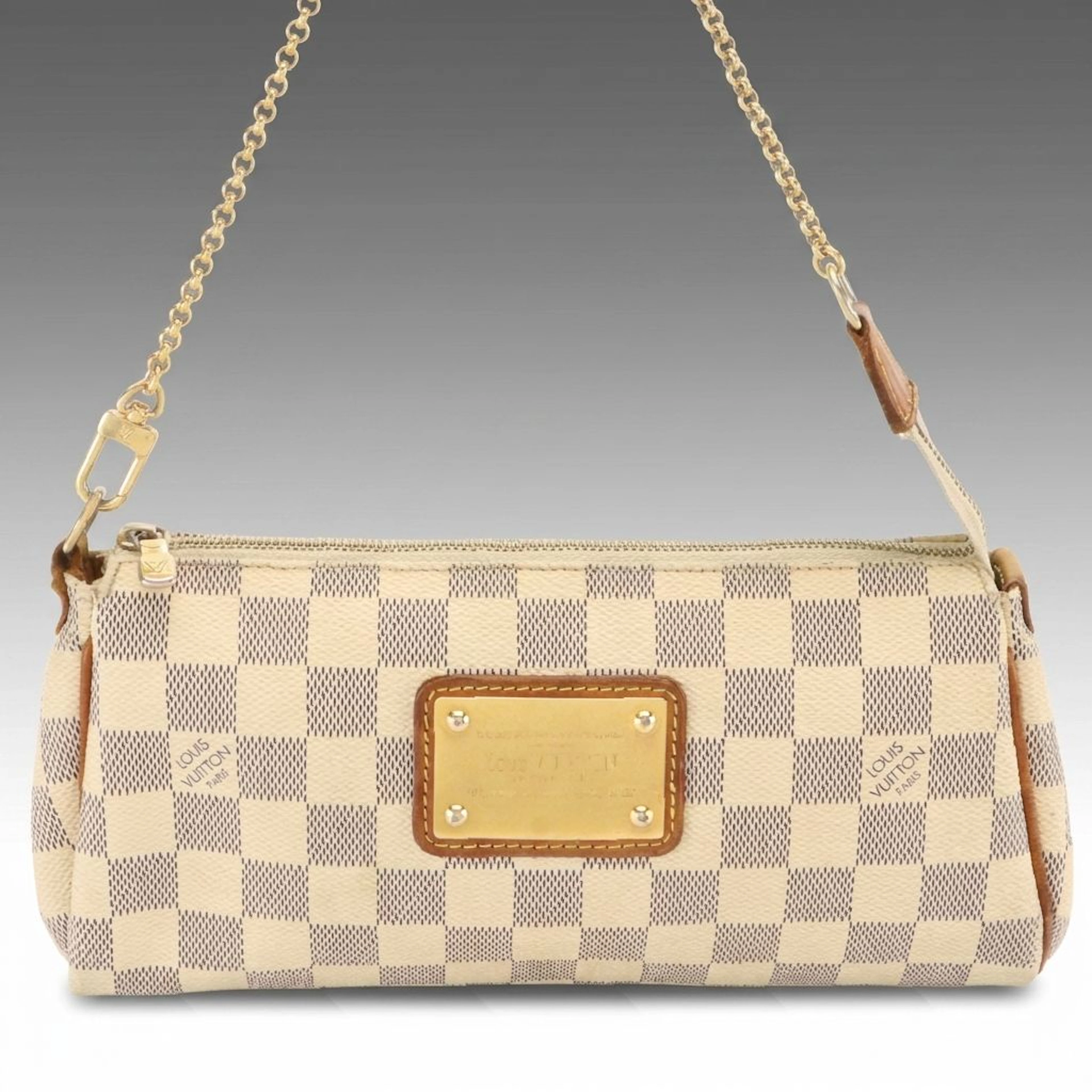 Louis Vuitton Eva Two-Way Bag in Damier Azur Canvas and Leather