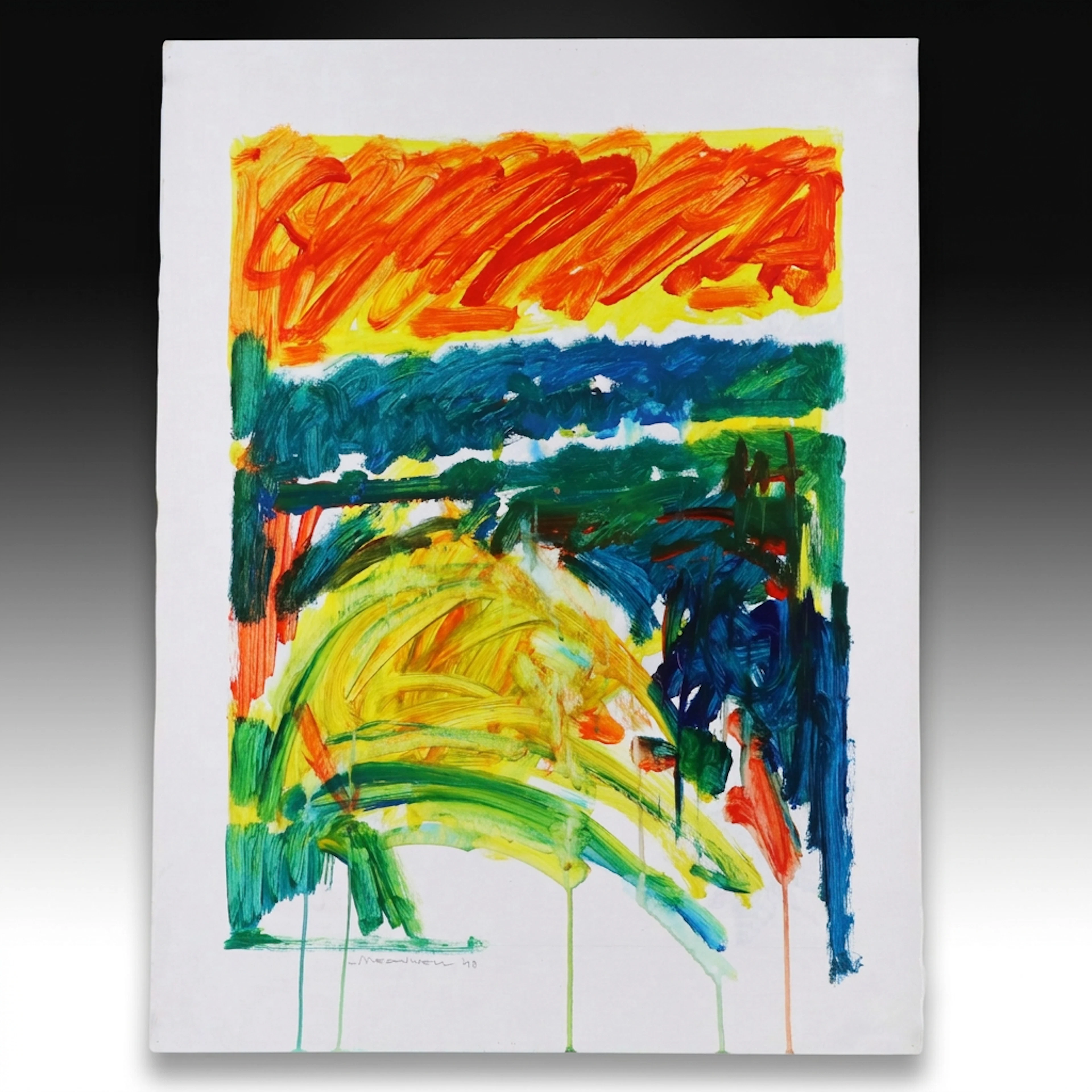 Jack Meanwell Oil Painting: Abstract Expressionist, 1998