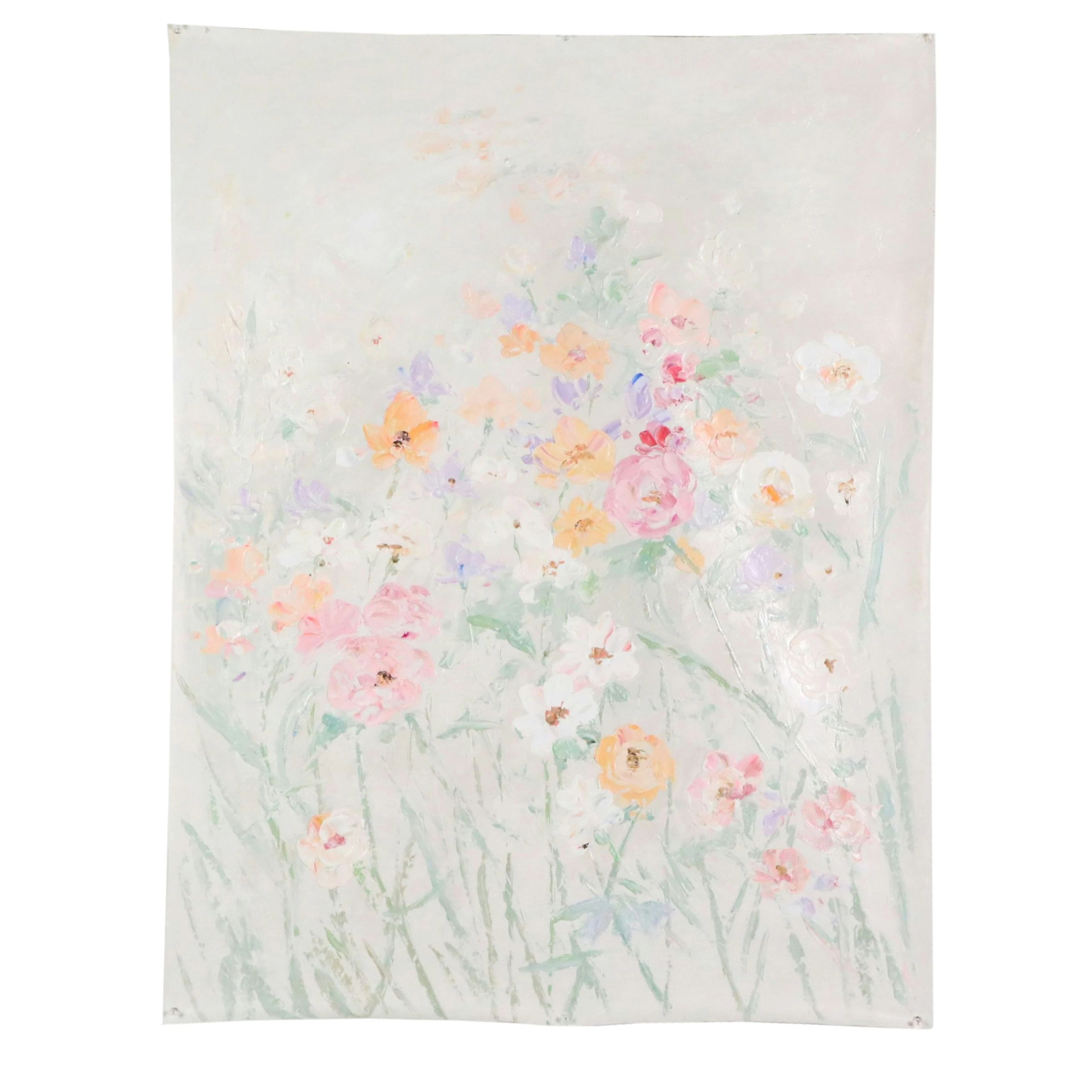 Impressionistic Oil Painting of Flowers, 21st Century