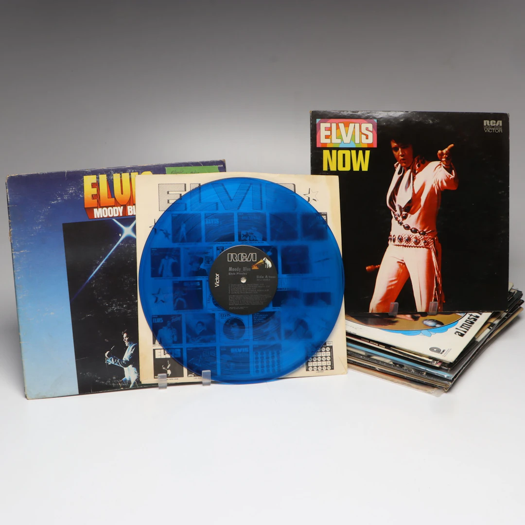 "Moody Blue," "Dorsey Shows," and More Elvis Vinyl Record Albums