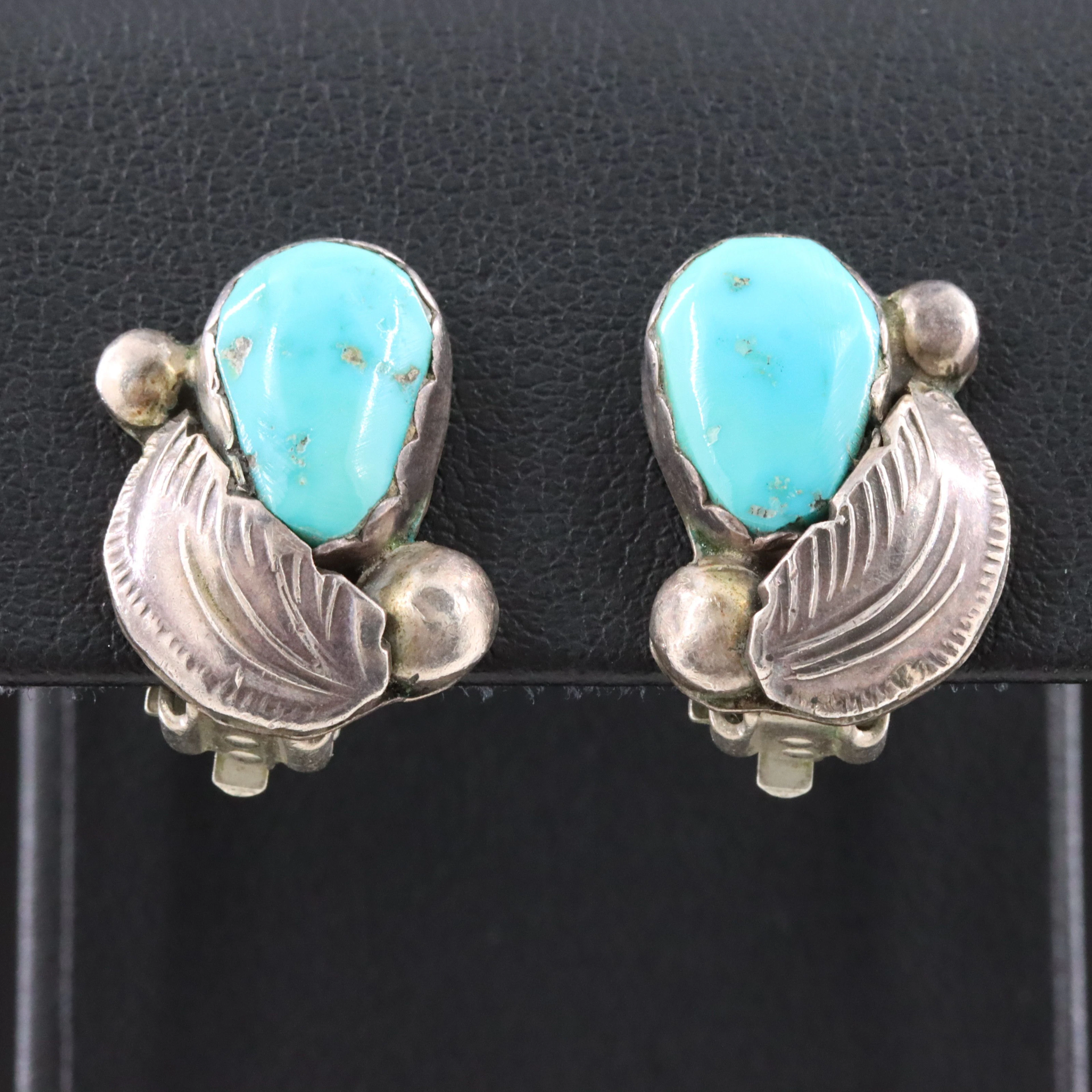 Carmelita Simplicio Zuni Sterling Turquoise Earrings