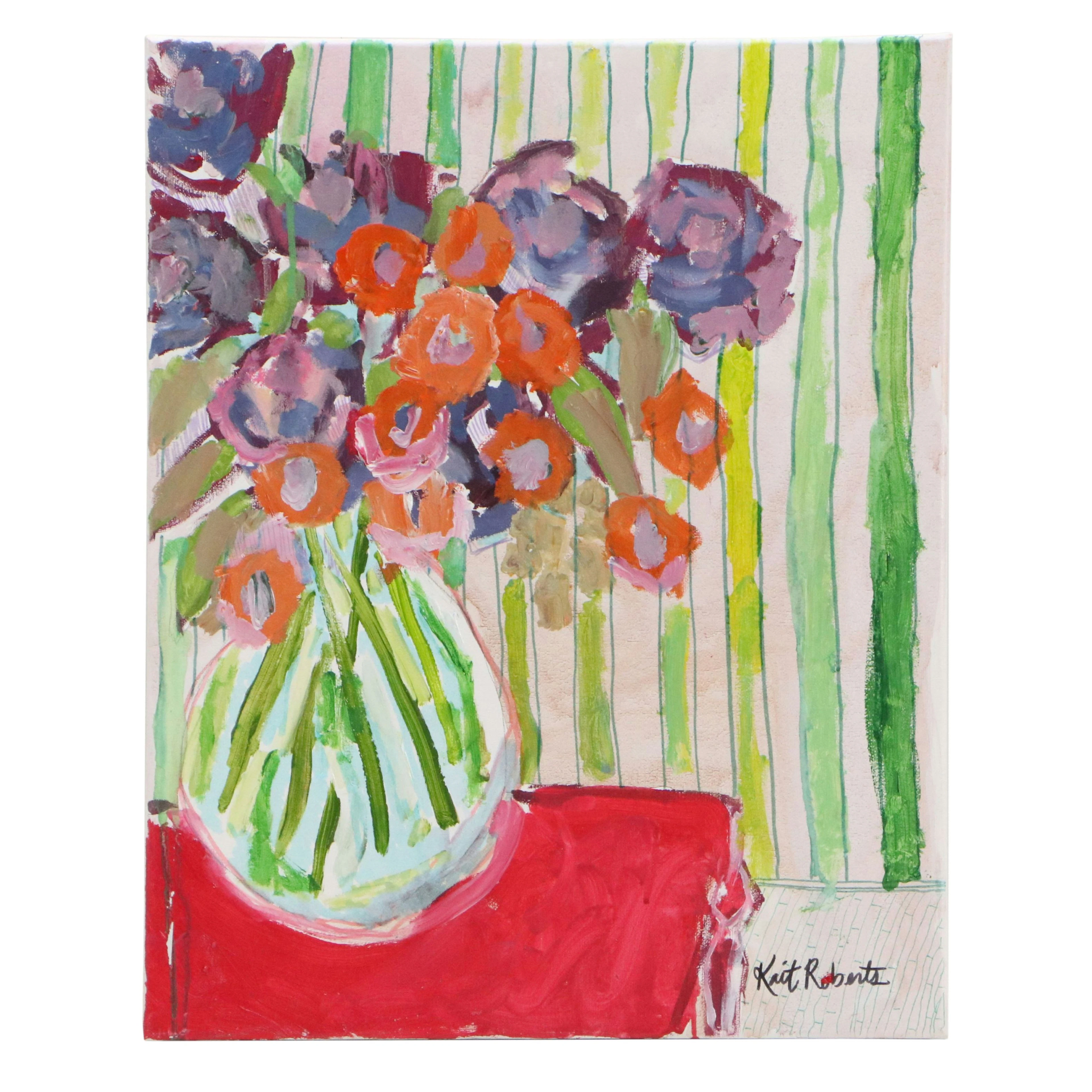 Kait Roberts Floral Acrylic Painting "You look lovely today," 2026