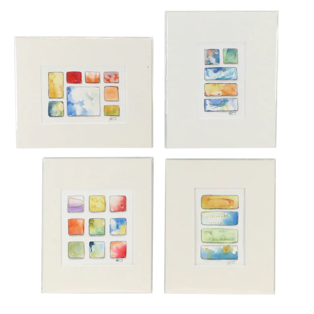 Sue Dion Abstract Minimalist Ink and Watercolor Illustrations, 21st Century
