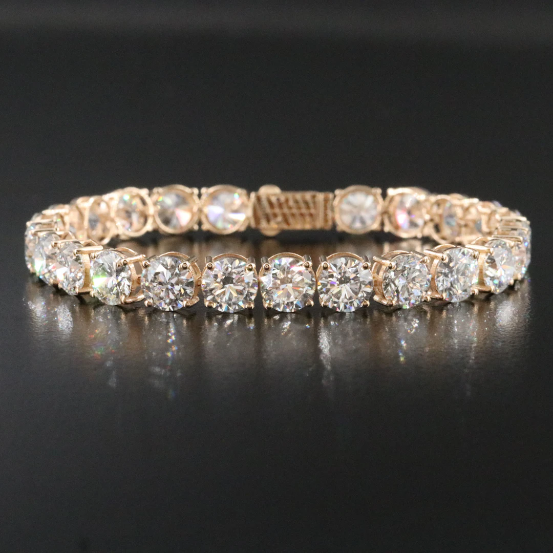 14K 21.68 CTW Lab Grown Diamond Line Bracelet