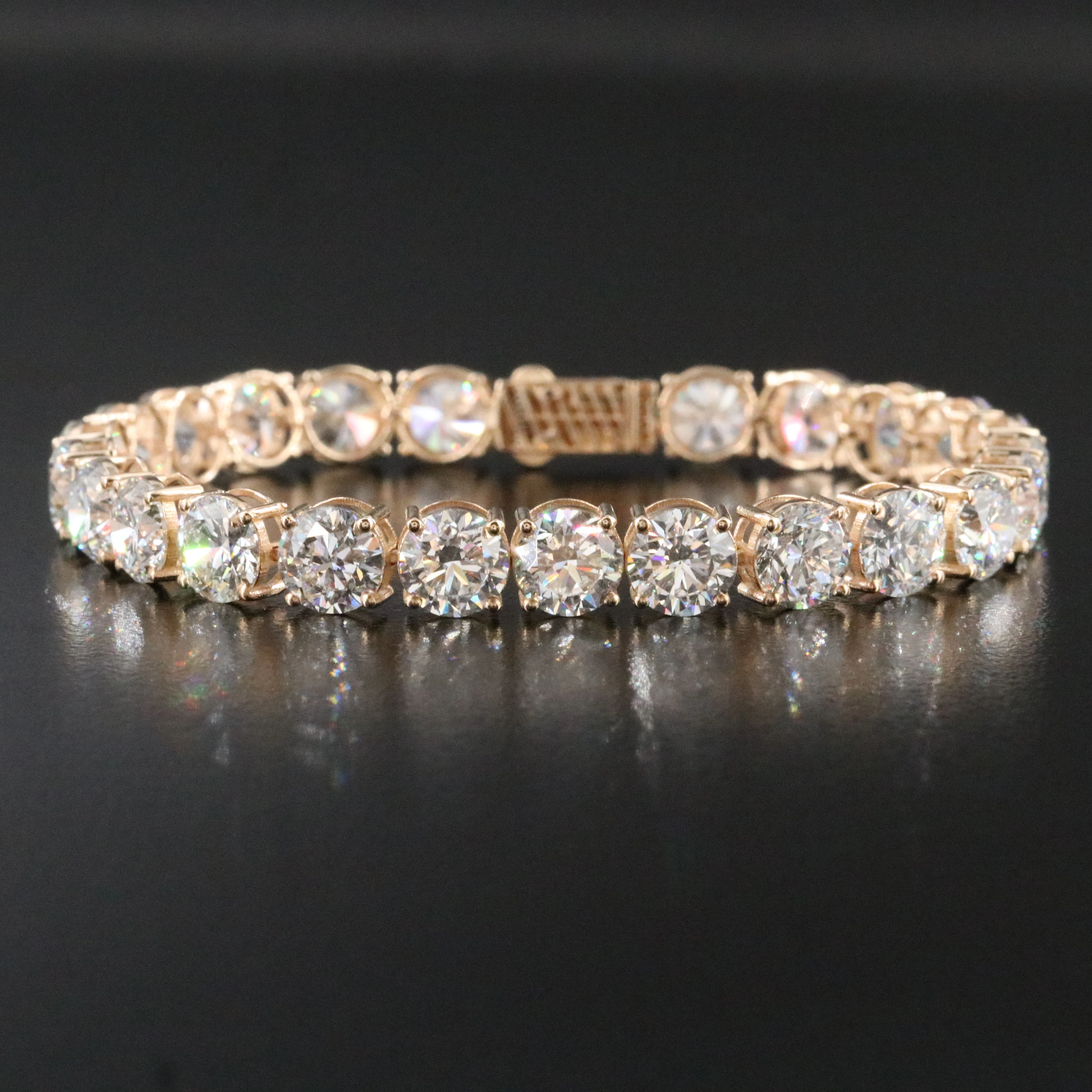 14K 21.68 CTW Lab Grown Diamond Line Bracelet