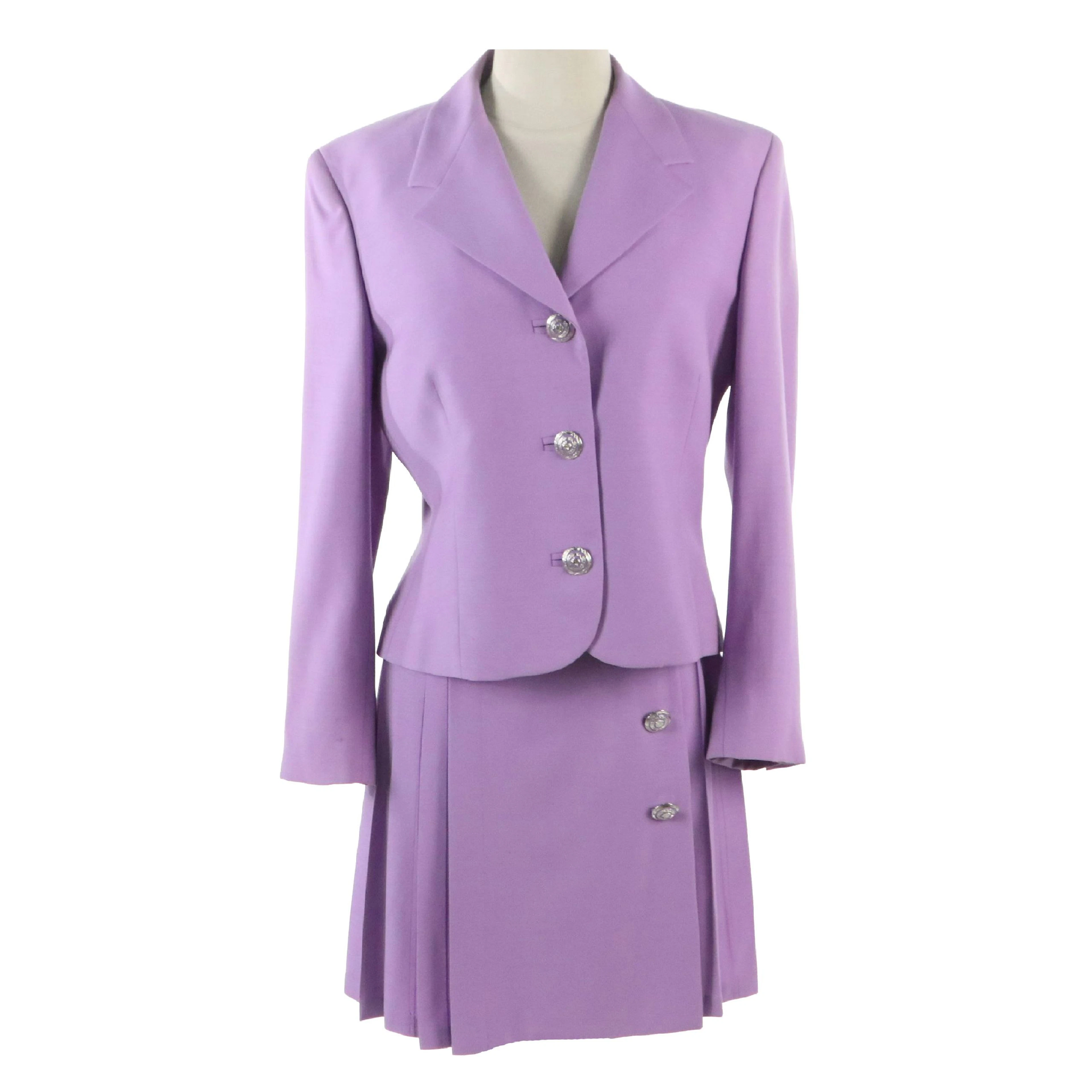 Gianni Versace Couture Skirt Suit in Wool, Vintage
