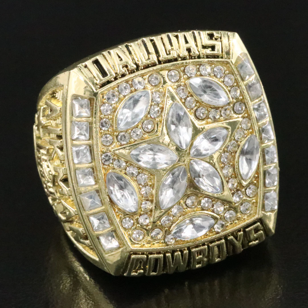 Troy Aikman Dallas Cowboys Superbowl Championships Replica Rhinestone Ring