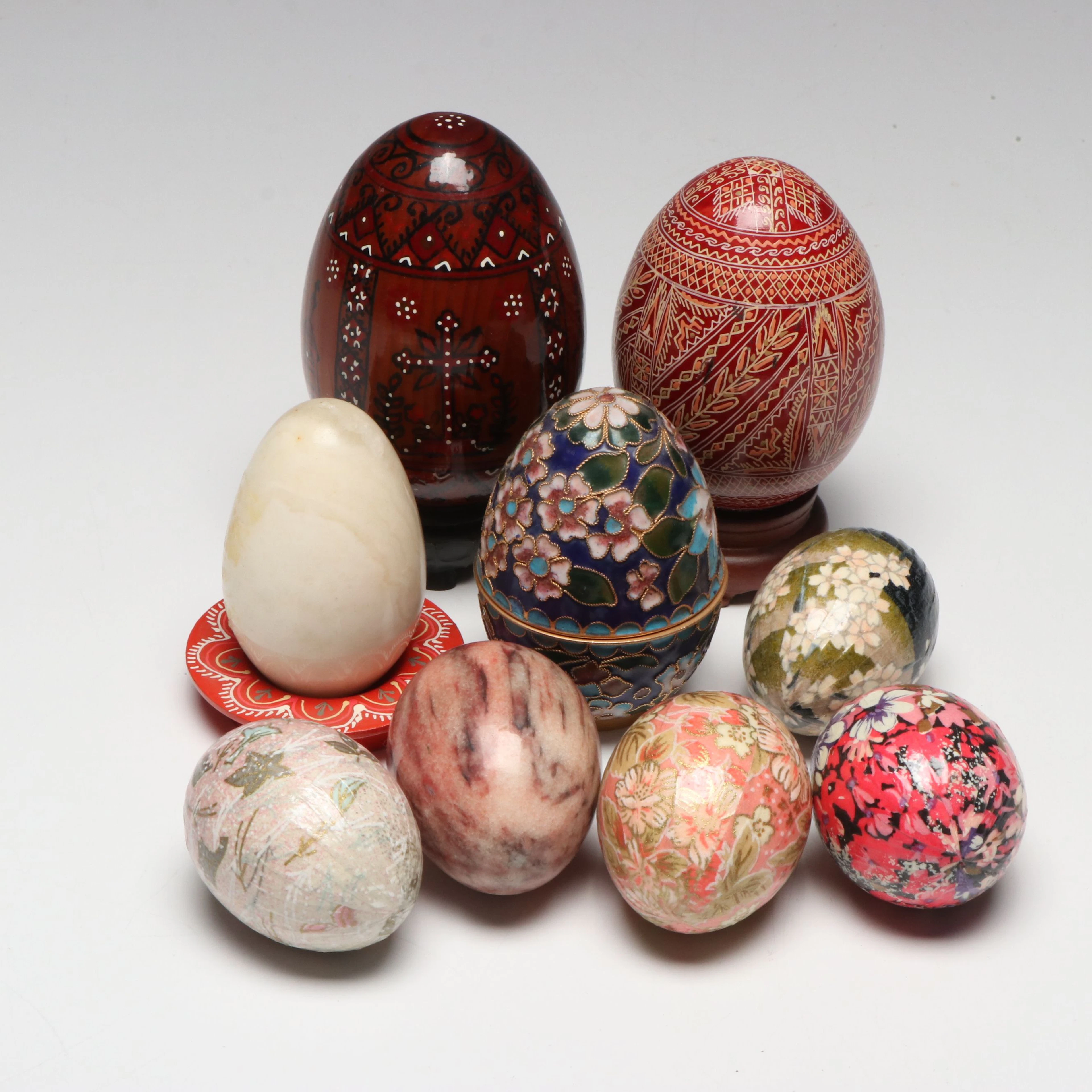 Ukrainian Pysanka Style, Cloisonné and More Decorative Easter Eggs