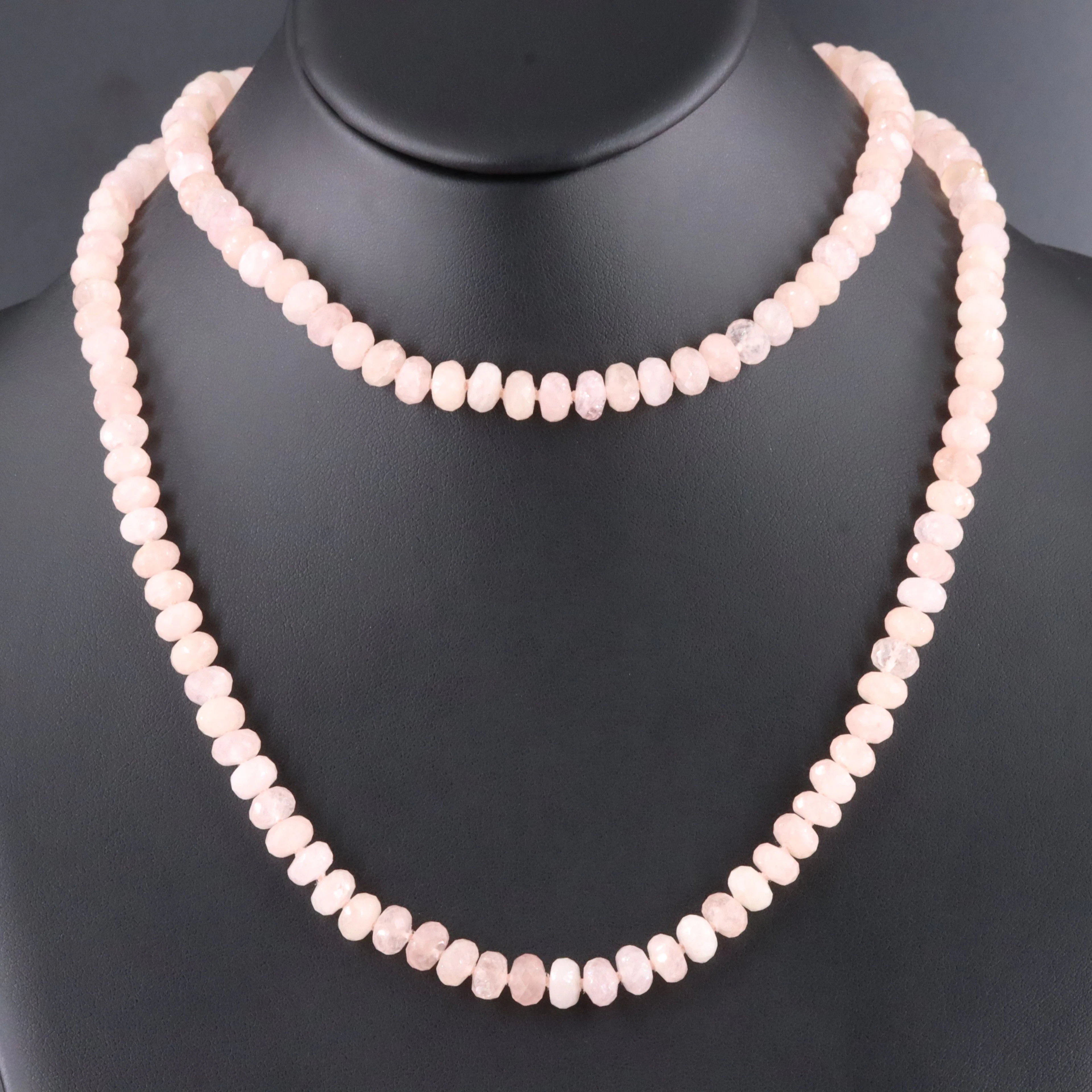 Sheryl Lowe Morganite and 0.43 CTW Diamond Necklace with Sterling Clasp