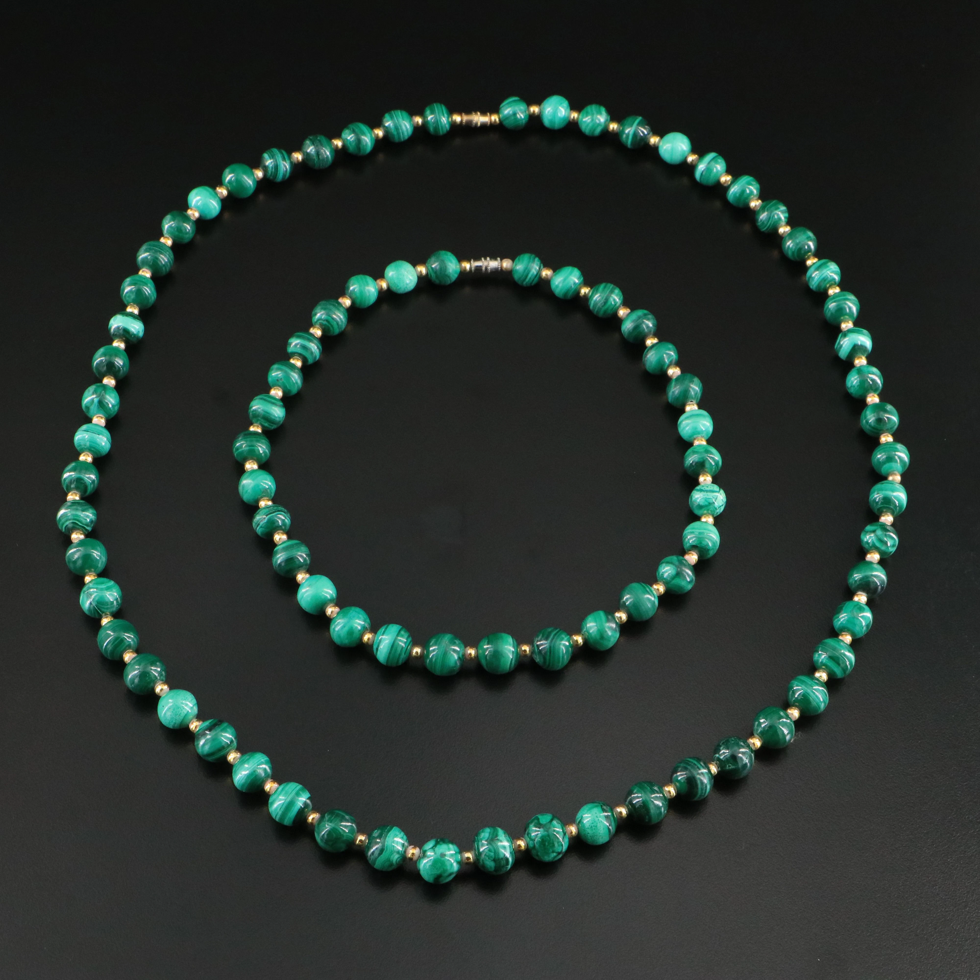 Malachite Bead Necklaces