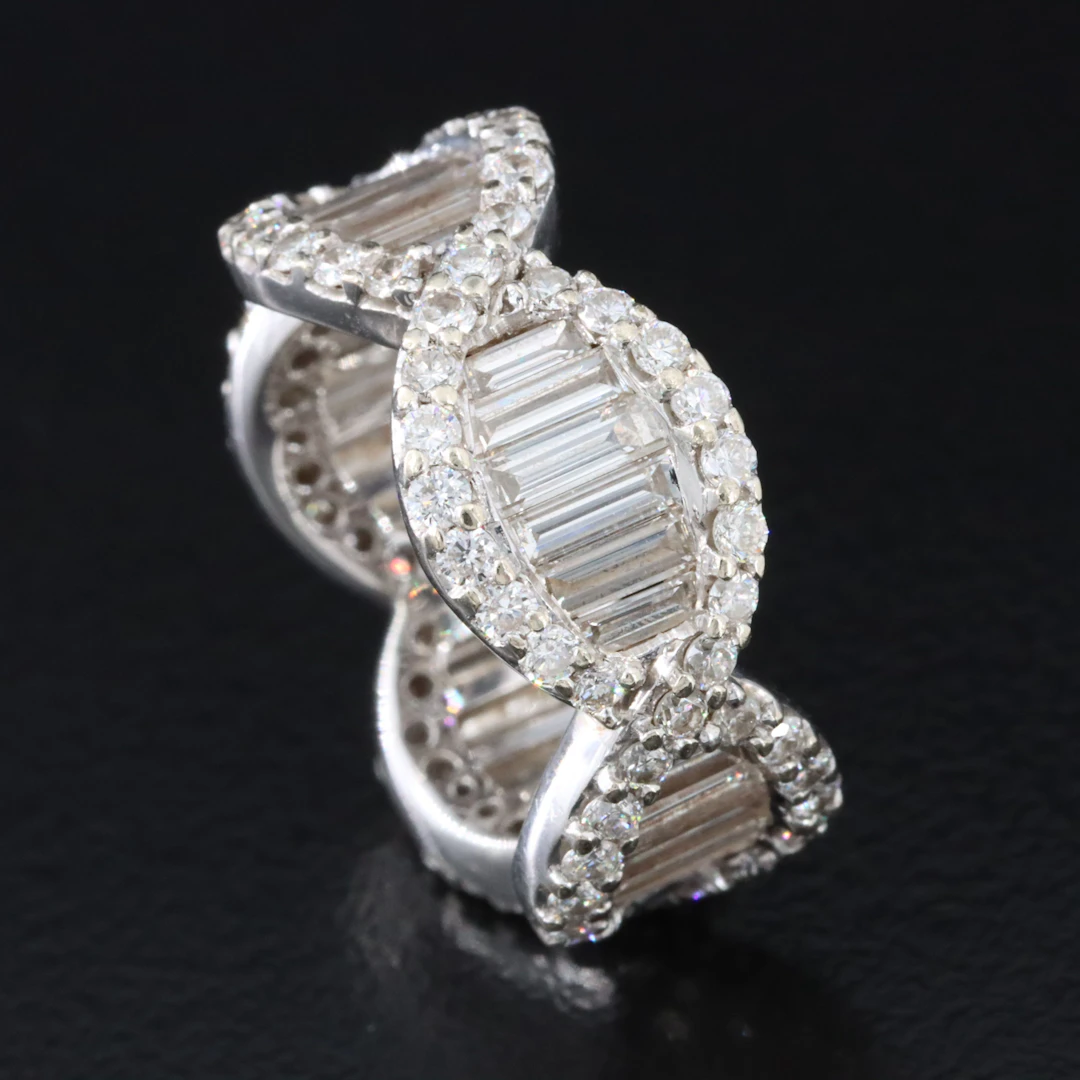 18K 4.60 CTW Diamond Figure Eight Eternity Ring