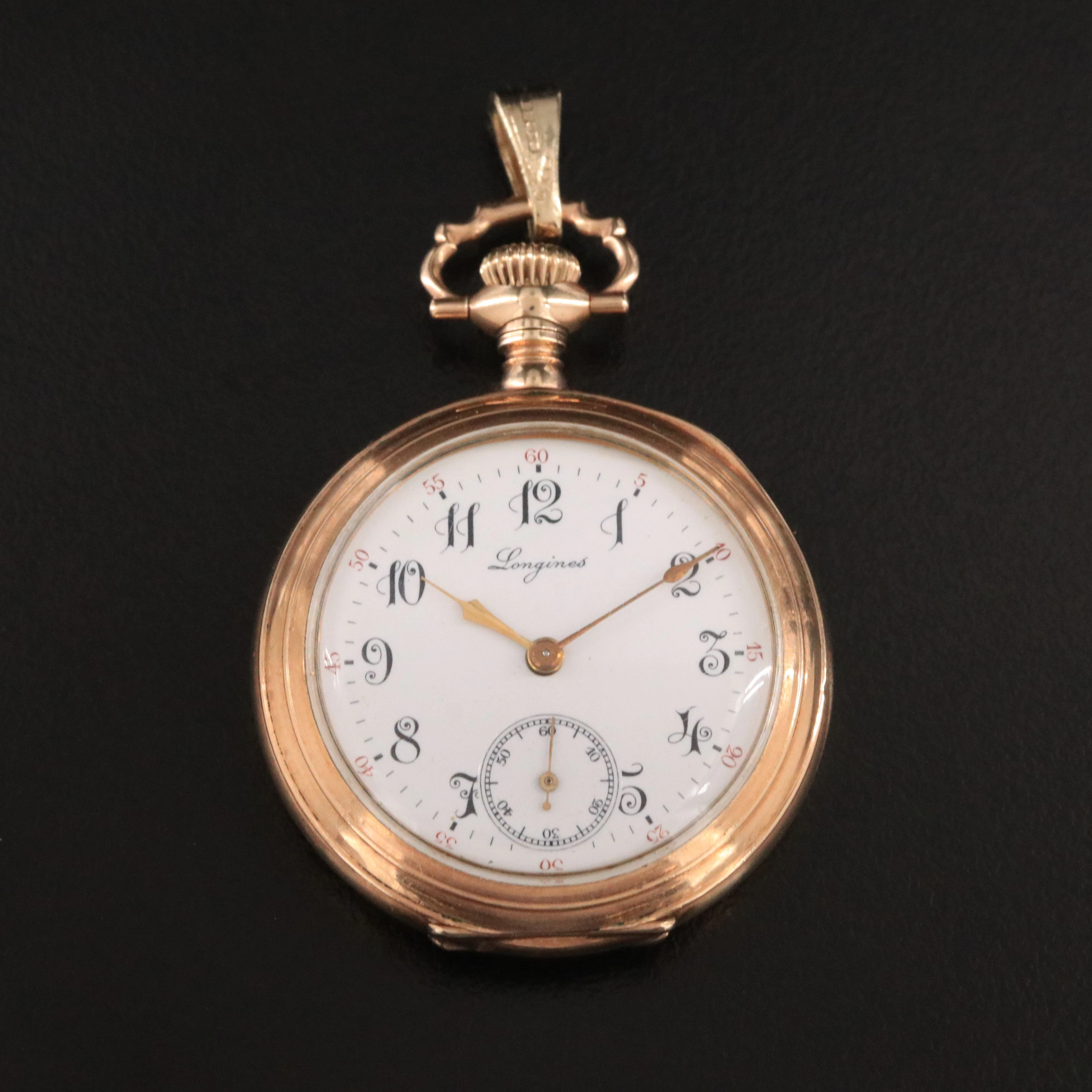 Longines Rose Tone Gold Filled Antique Pendant Watch