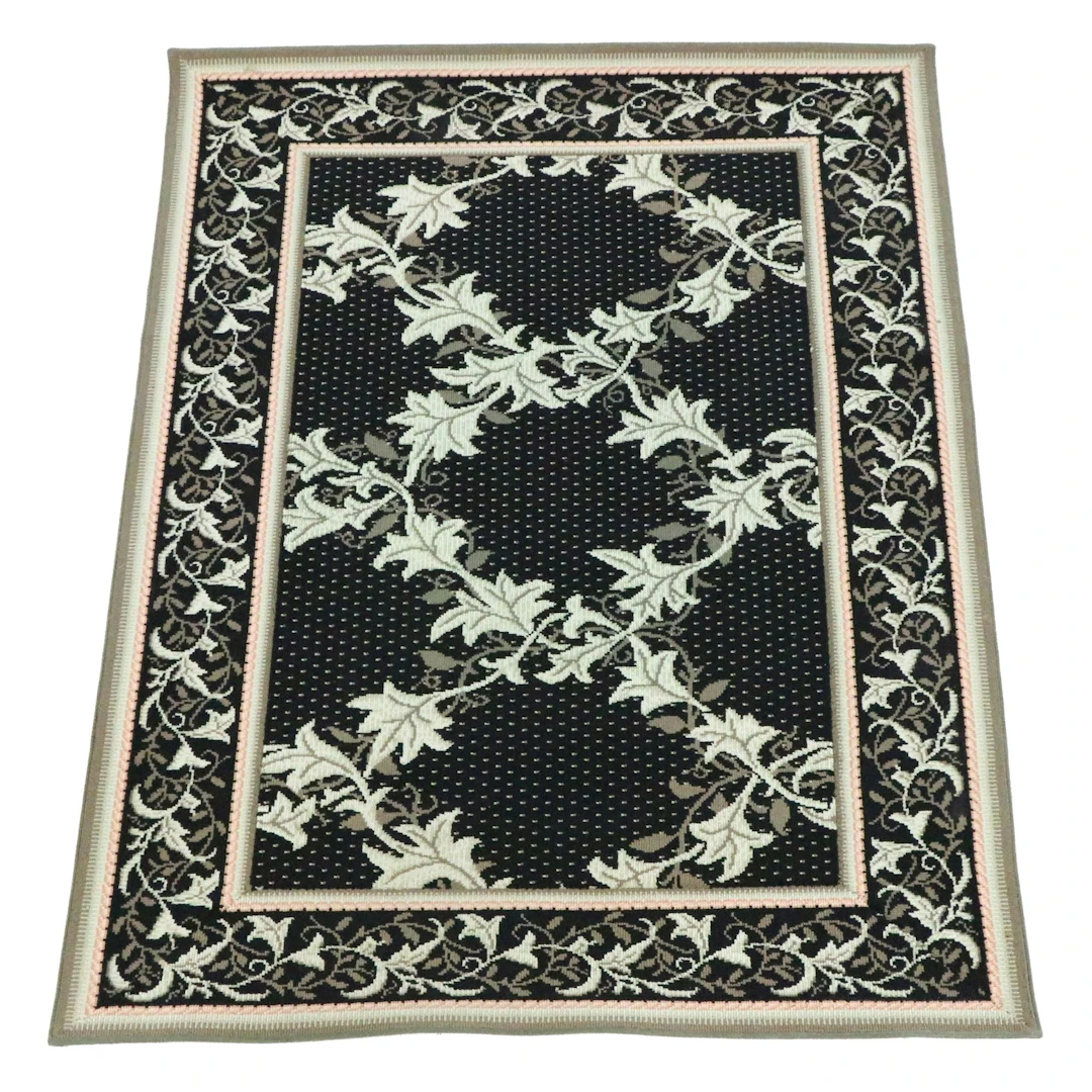 4' x 5'11 Machine Woven Floral Trellis Area Rug