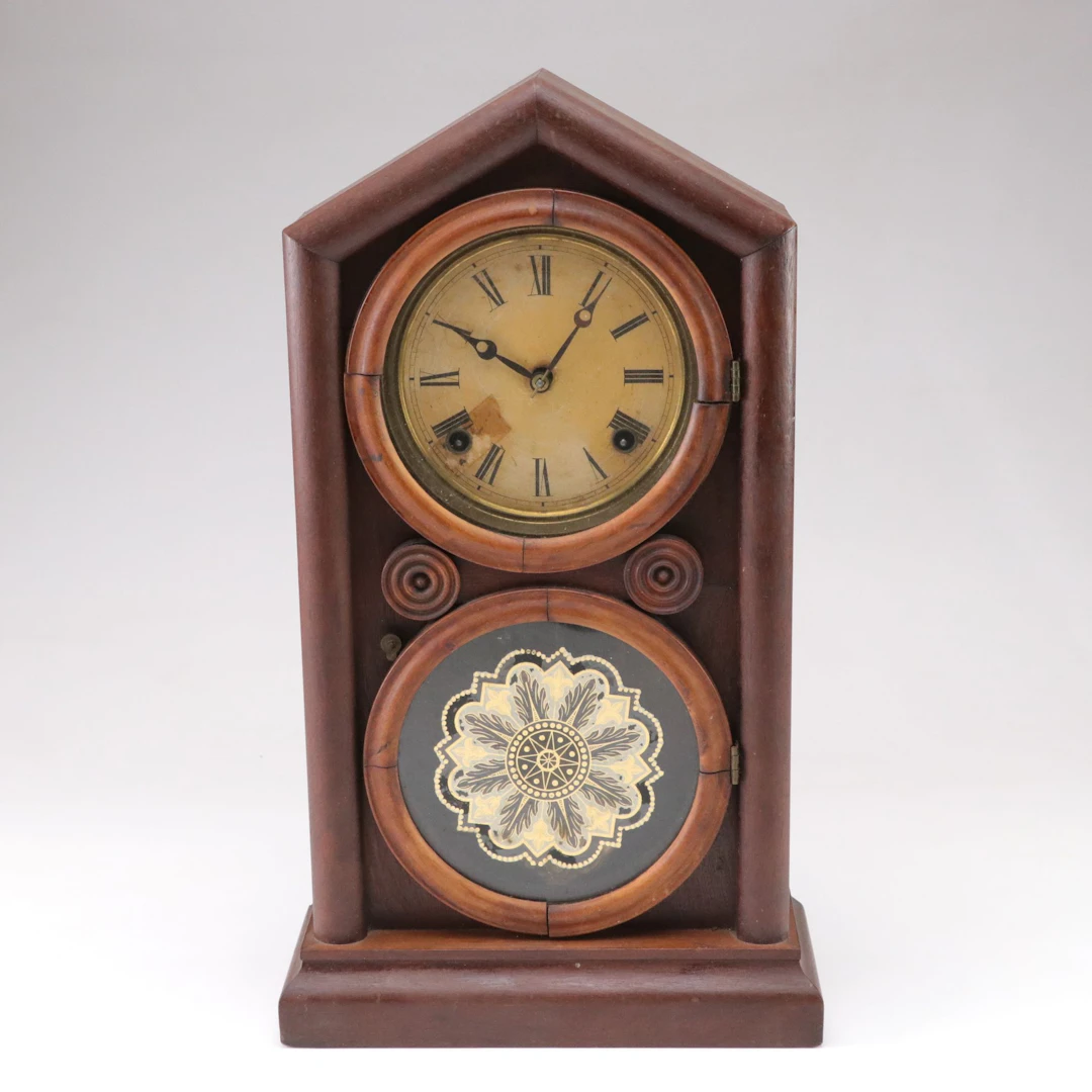 Ingraham "Doric" Mahogany Mantel Clock, Late 19th Century