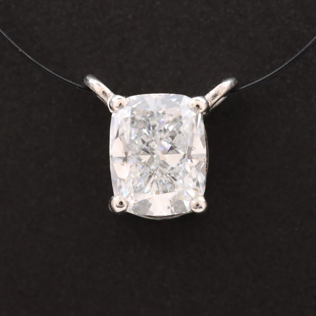 14K 1.00 CT Lab Grown Diamond Solitaire Pendant Setting with IGI Report
