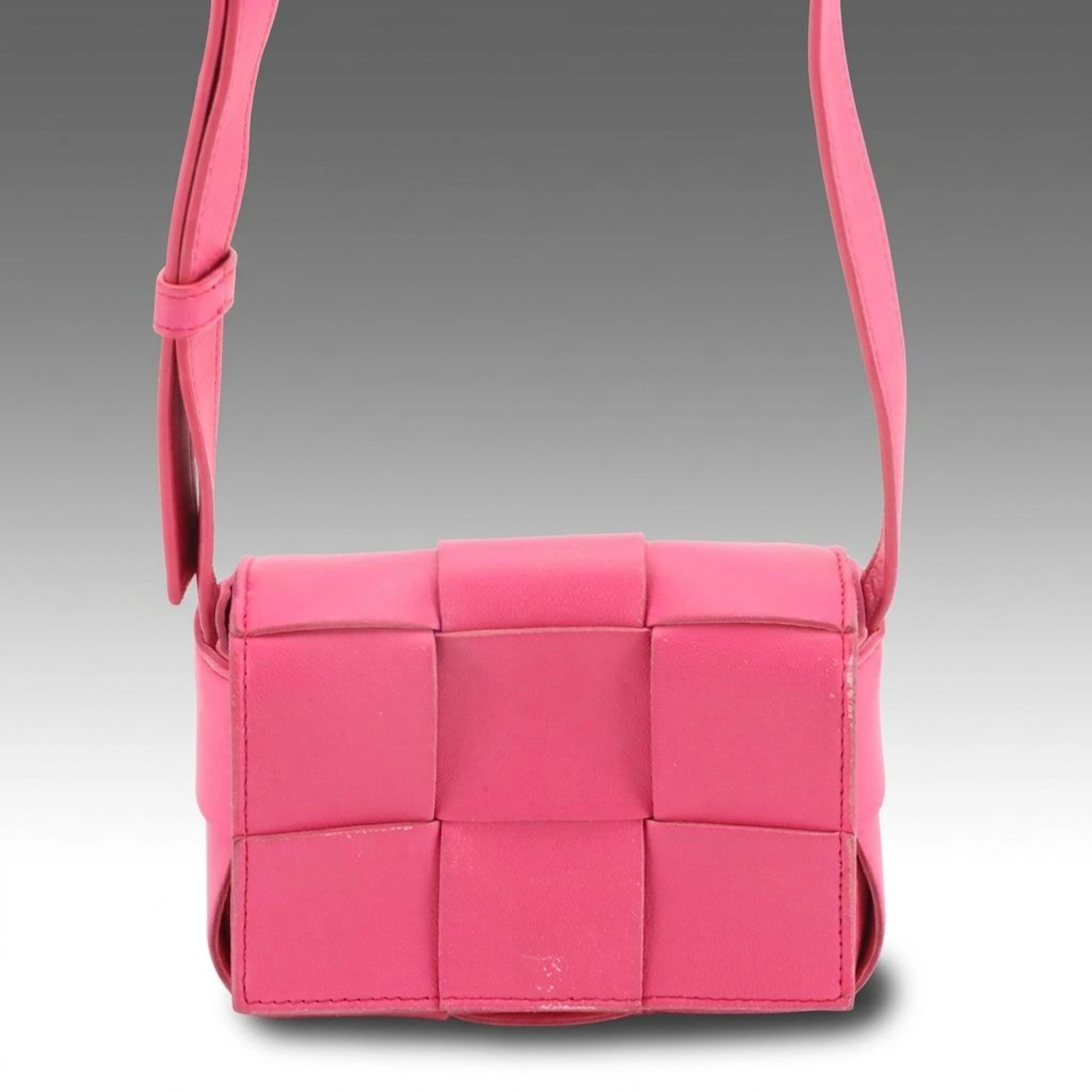 Bottega Veneta Candy Cassette Crossbody Bag in Pink Maxi Intrecciato Calfskin