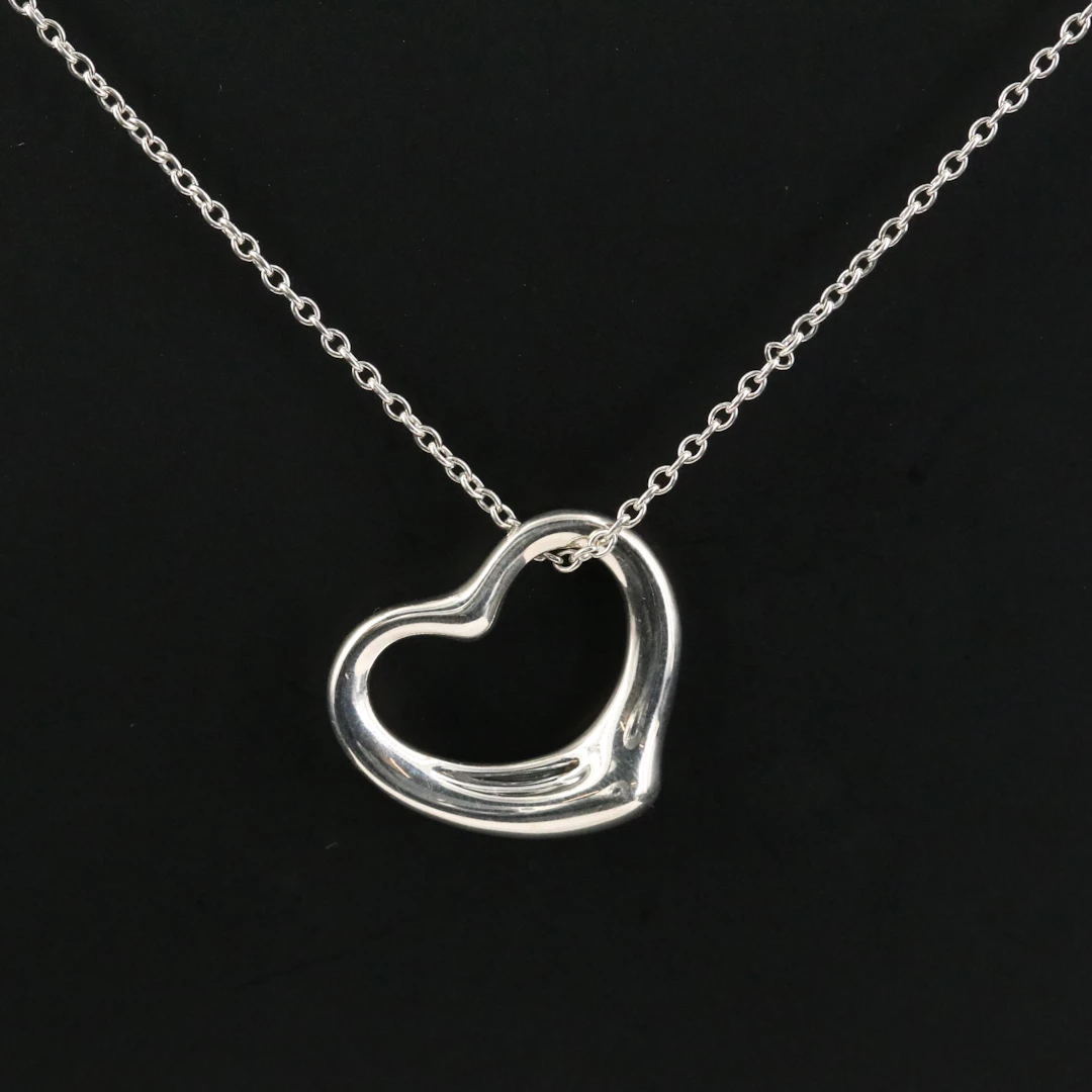 Elsa Peretti for Tiffany & Co. Sterling Open Heart Pendant Necklace