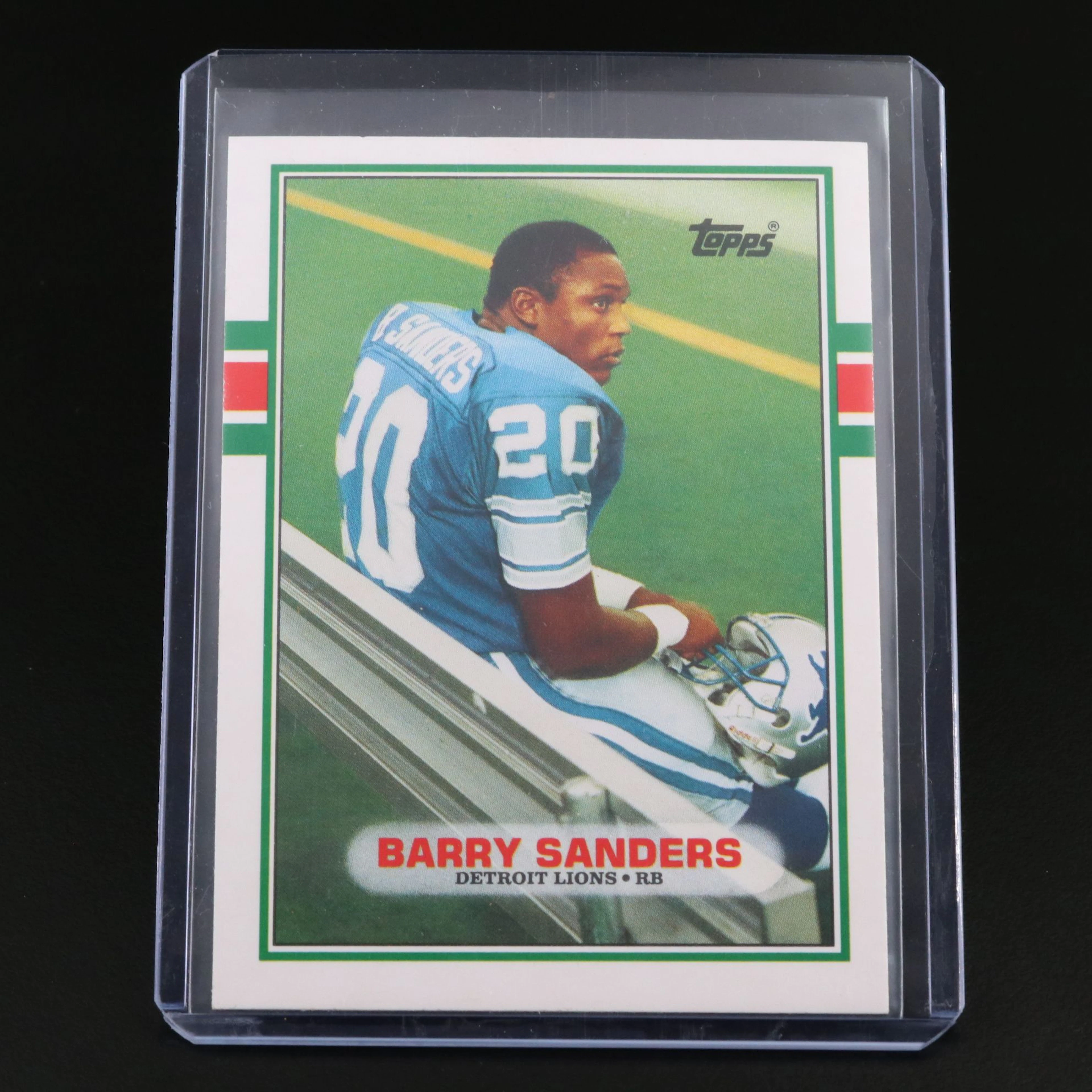 1989 Topps Traded Barry Sanders Detroit Lions Rookie Football Card
