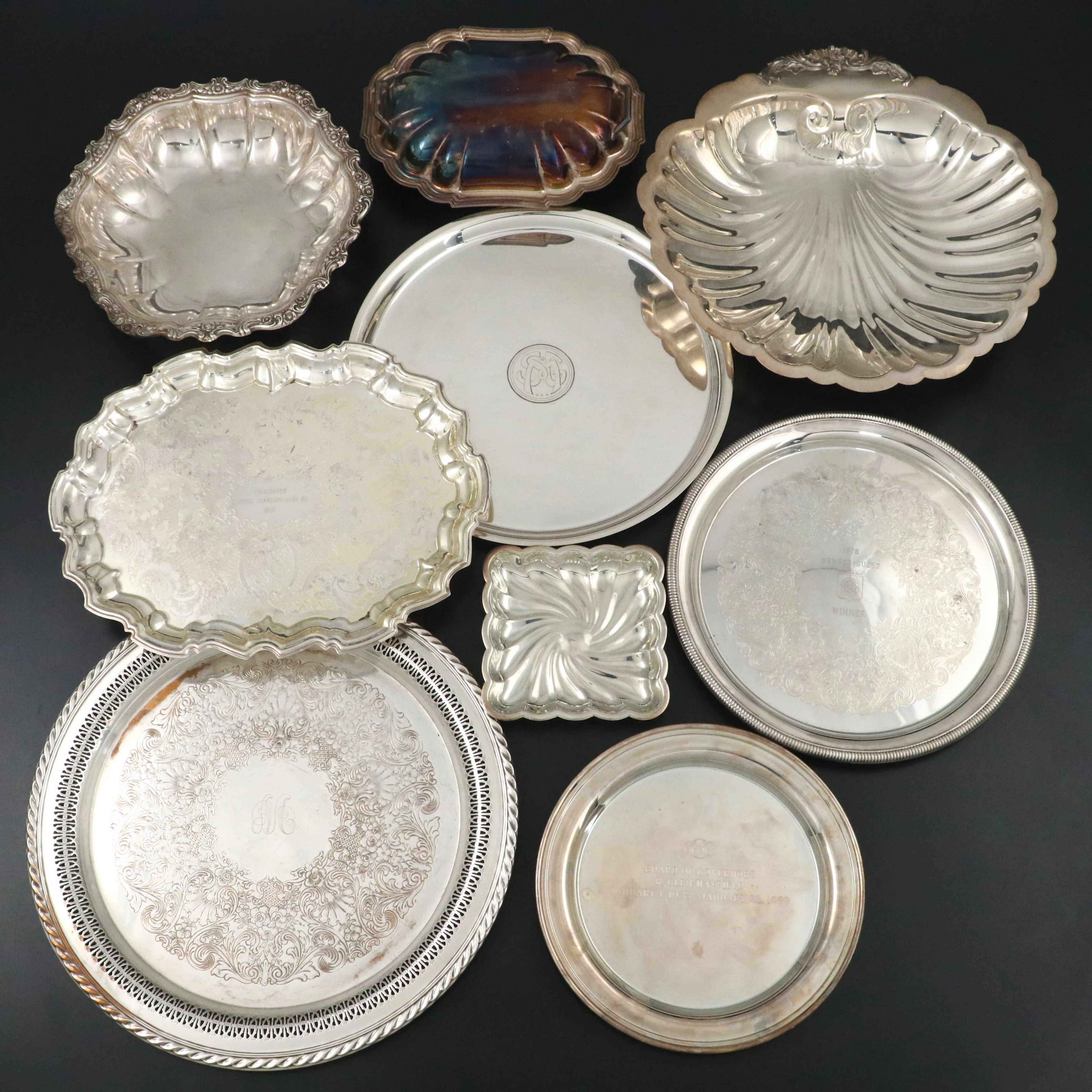 International, Sheridan, Newport with Other Silver Plate Serveware