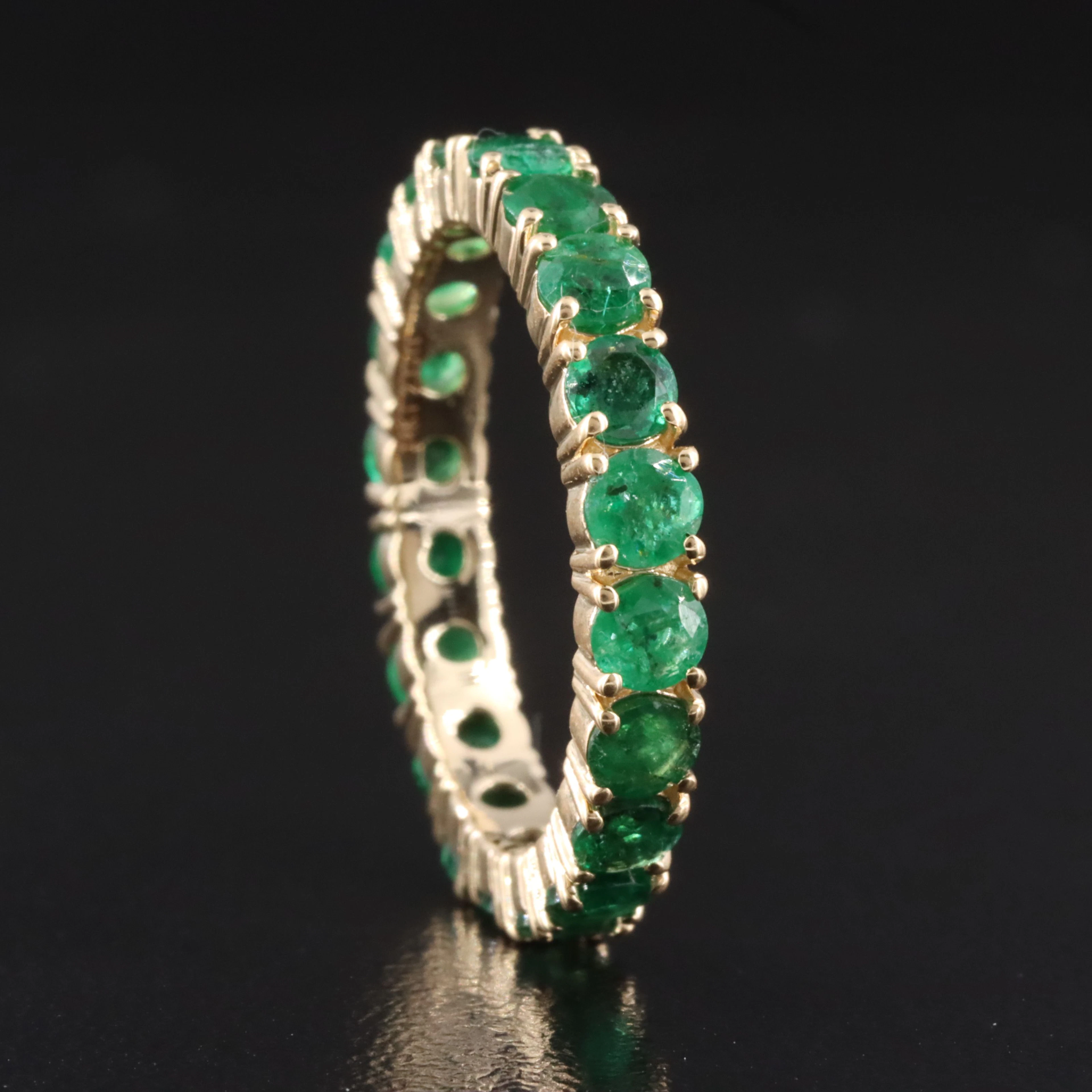 14K 2.13 CTW Emerald Eternity Band