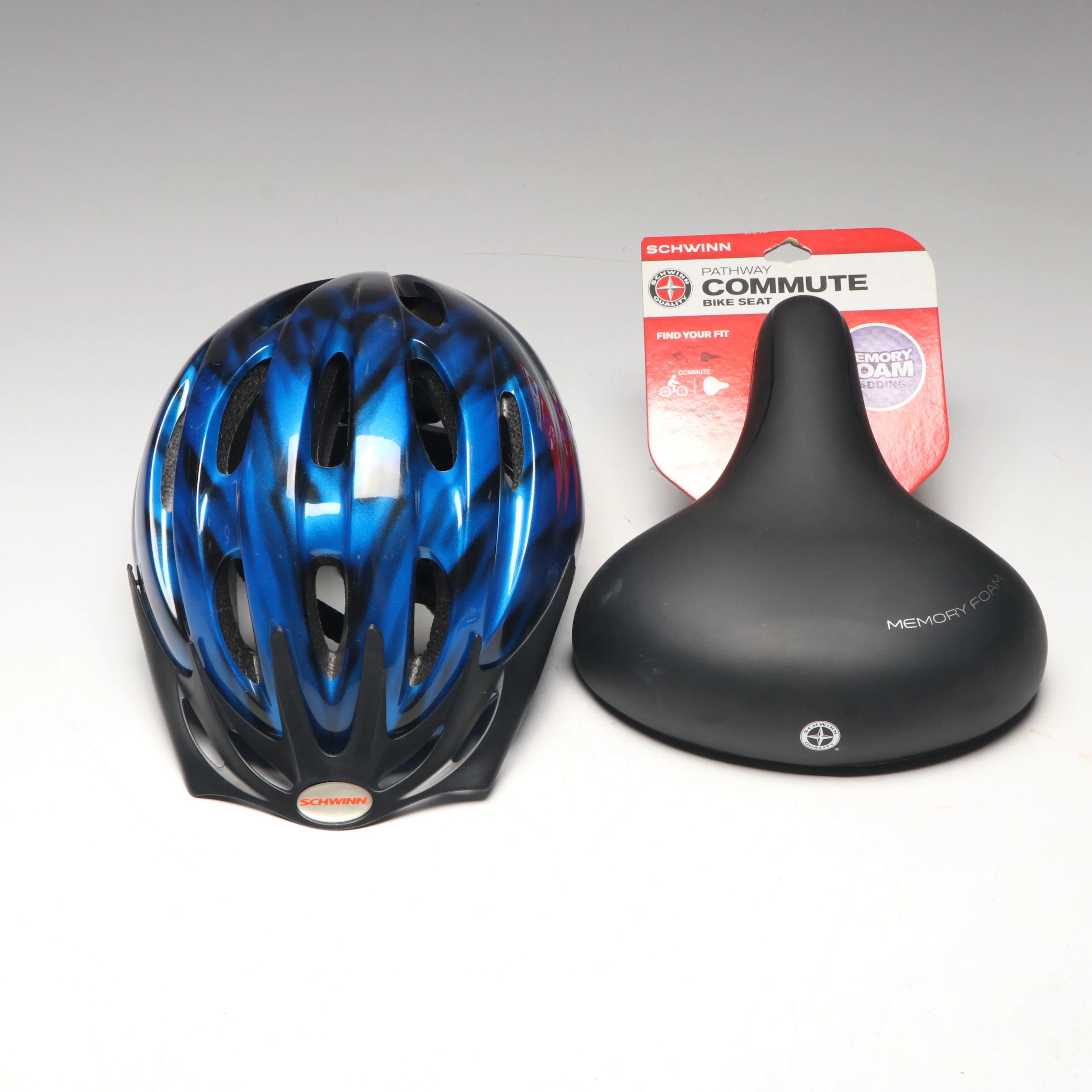 Schwinn Pathway Commute Memory Foam Bike Seat with Helmet