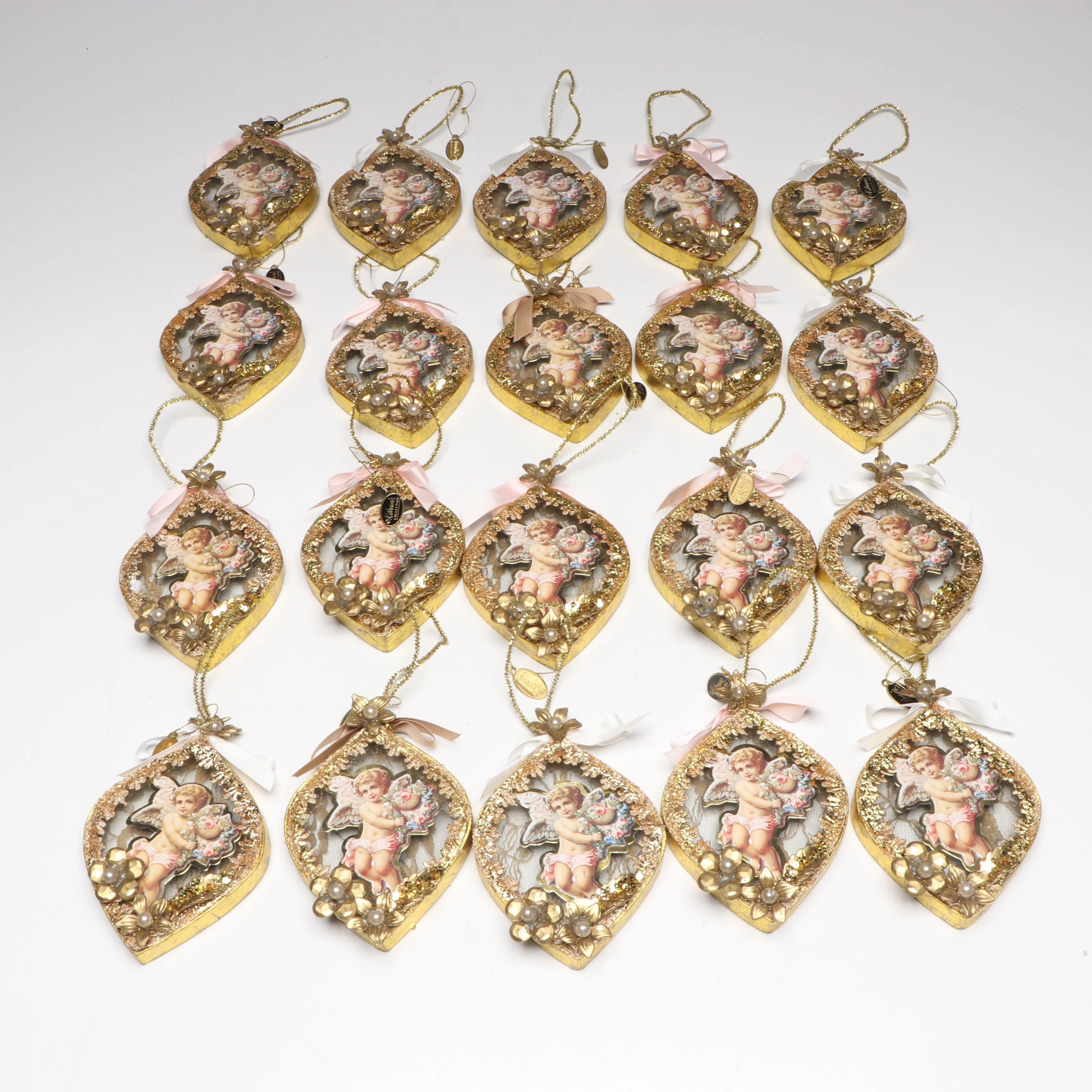 Katherine's Collection Victorian Style Cherub Ornaments