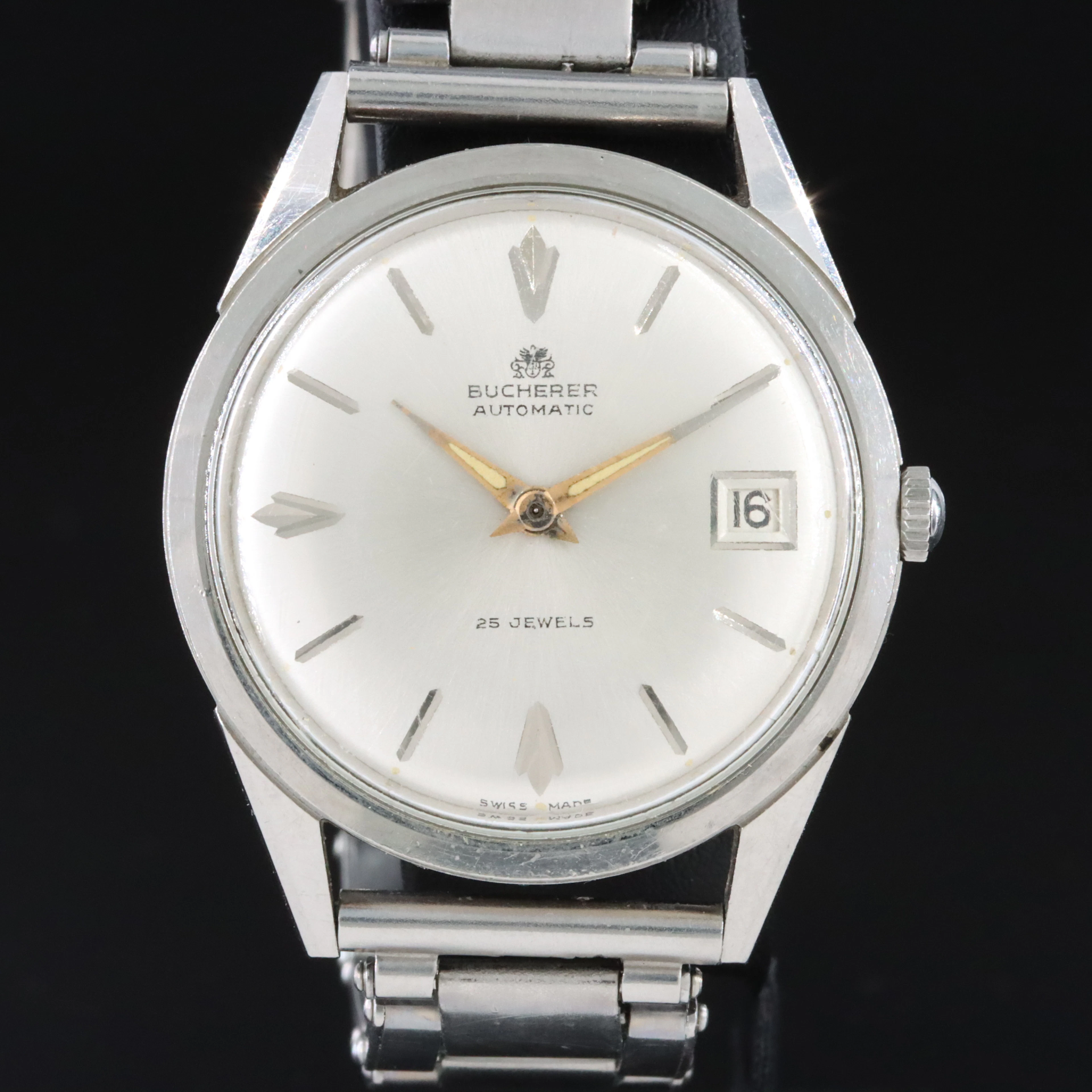 Bucherer Classic Mid Century Stainless Steel Automatic Watch