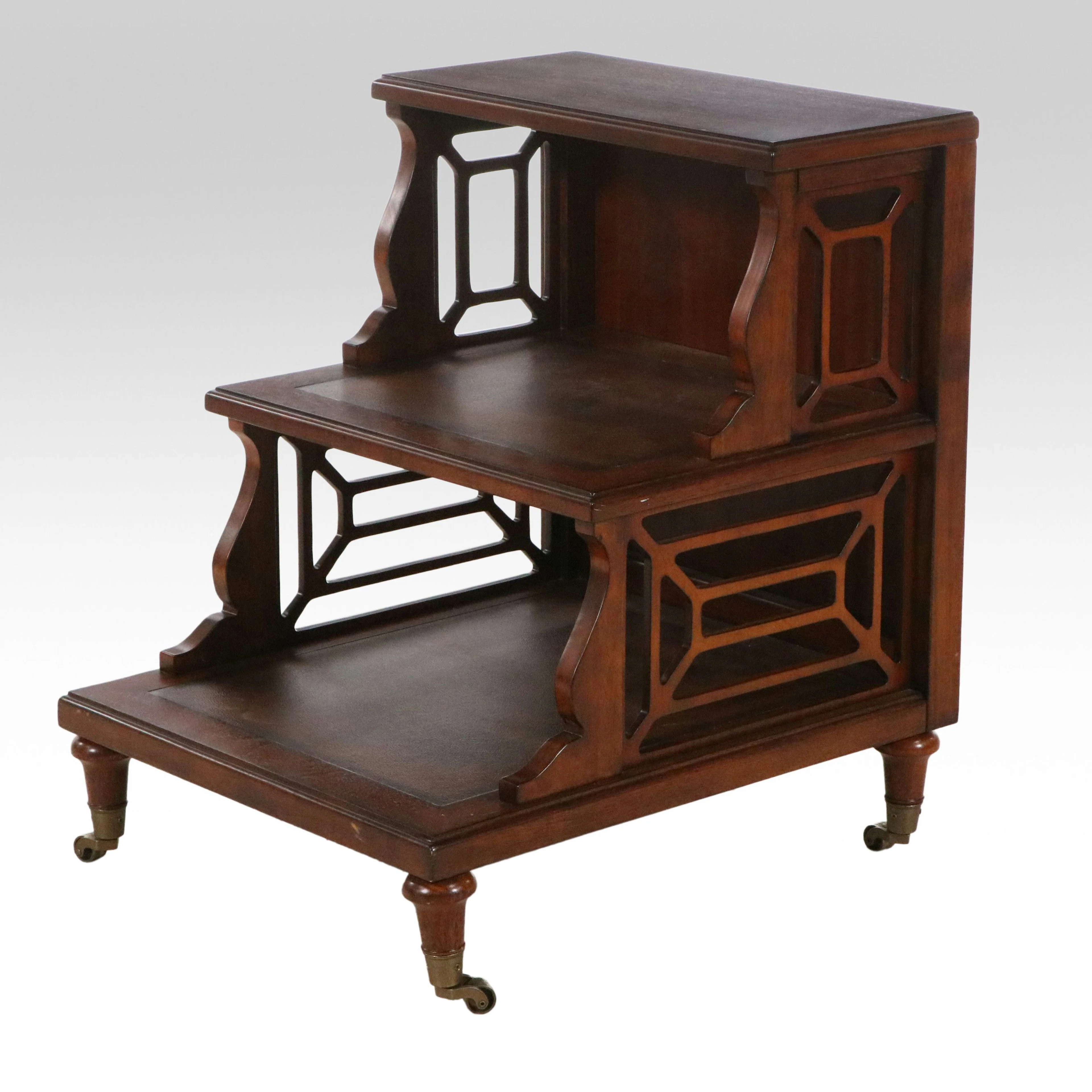 Chippendale Style Tiered Mahogany End Table