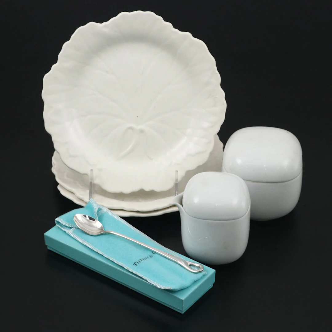 Elsa Peretti for Tiffany & Co Sterling Spoon with Wedgwood, Rosenthal Tableware