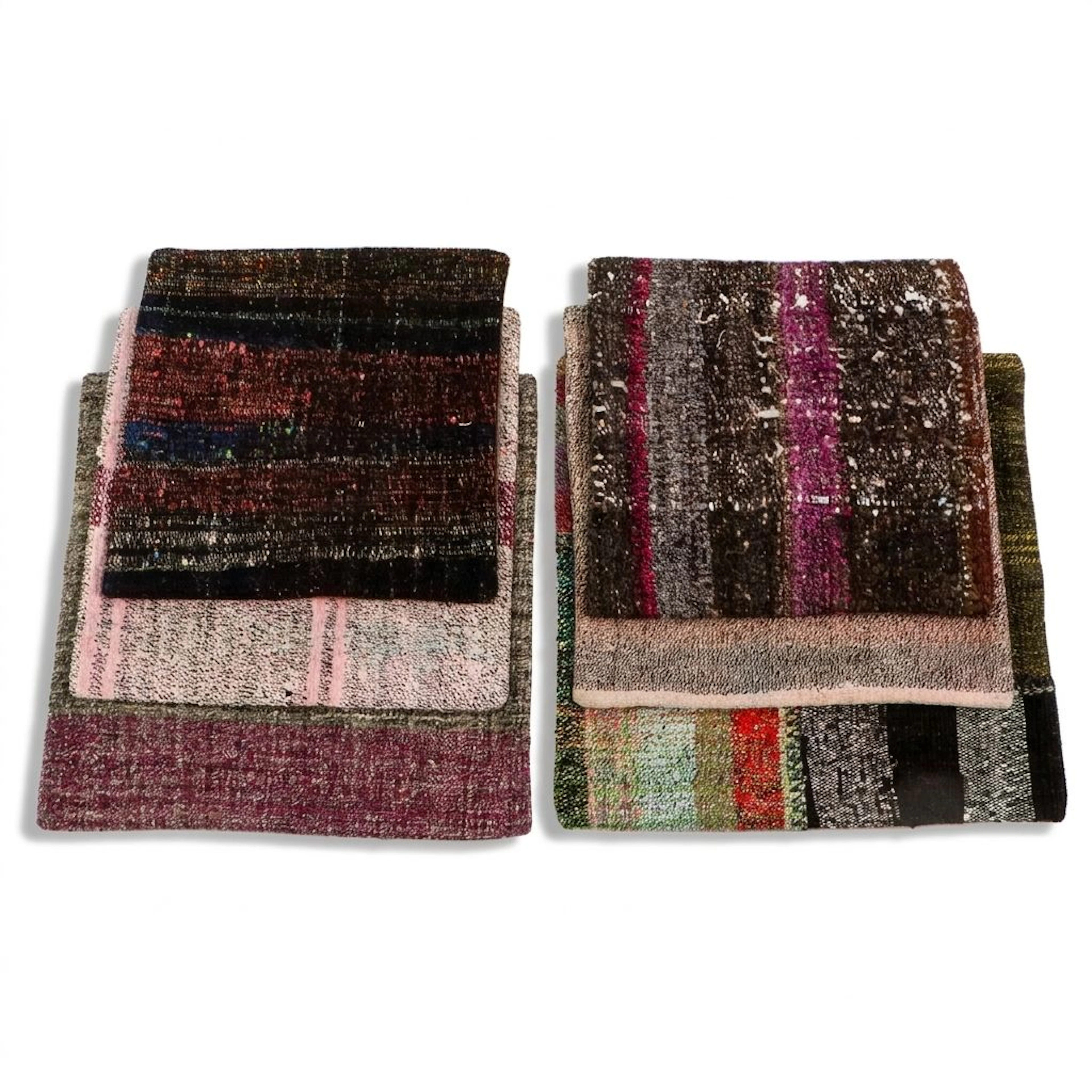 Turkish Overdyed Handwoven Rug Faced Pillow Covers