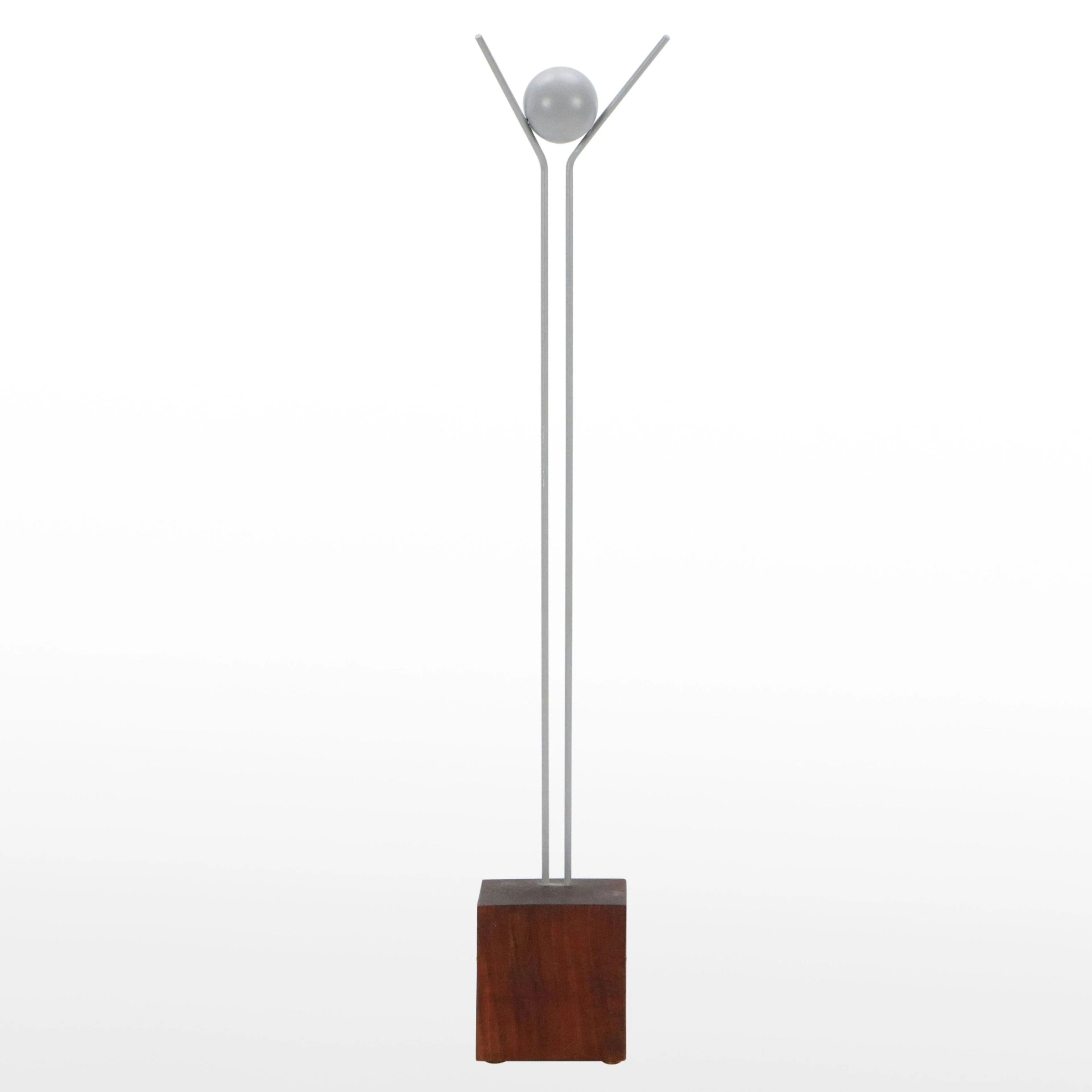 Mark S. Schlachter Minimalist Painted Metal and Wood Sculpture, 2020