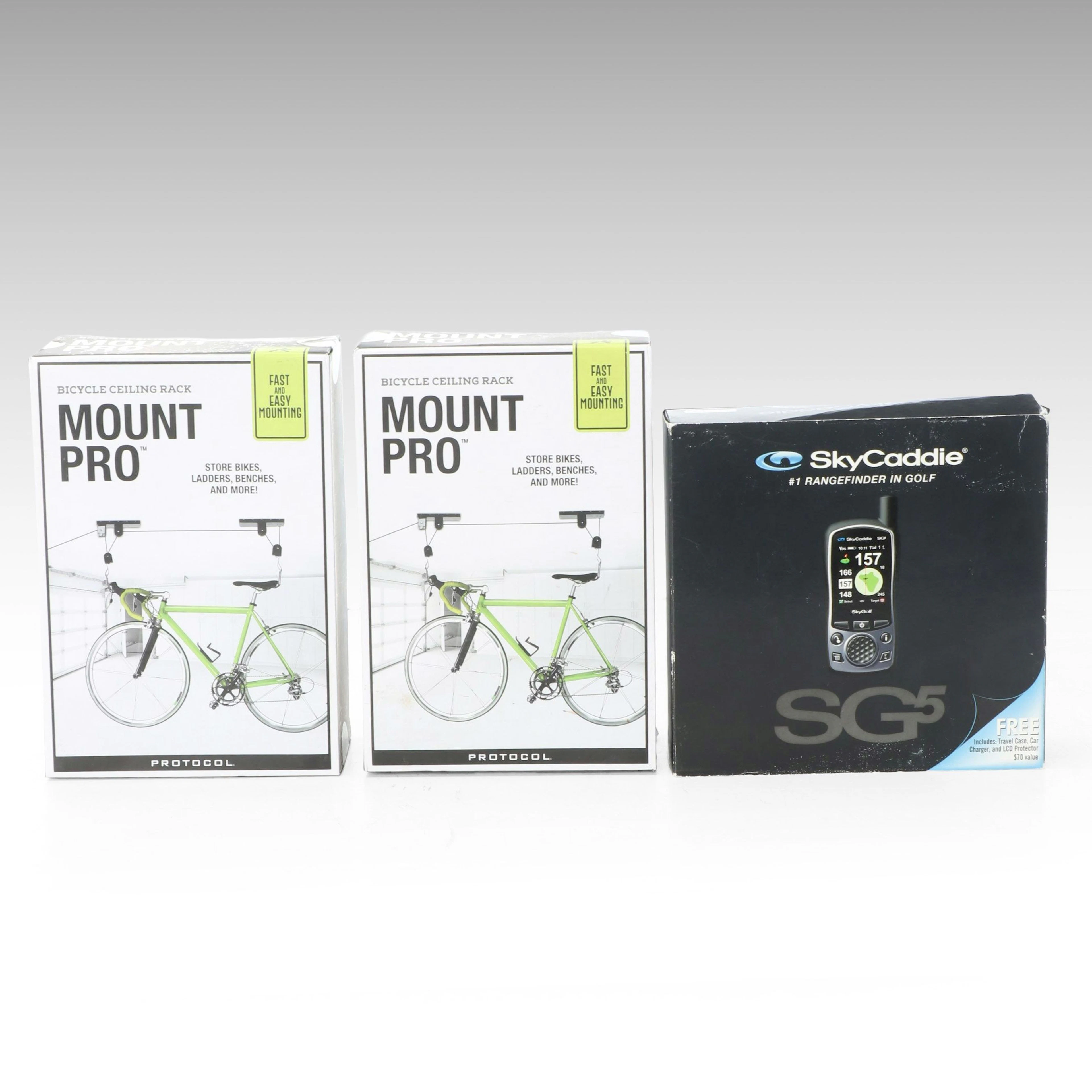 Mount Pro Bicycle Ceiling Racks with SkyCaddie SG5