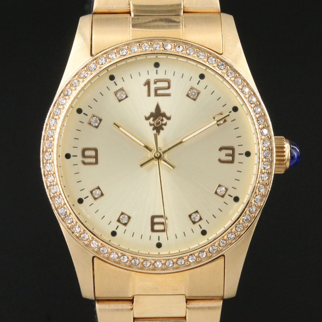 Believe Crystal Accented Gold Tone Quartz Watch