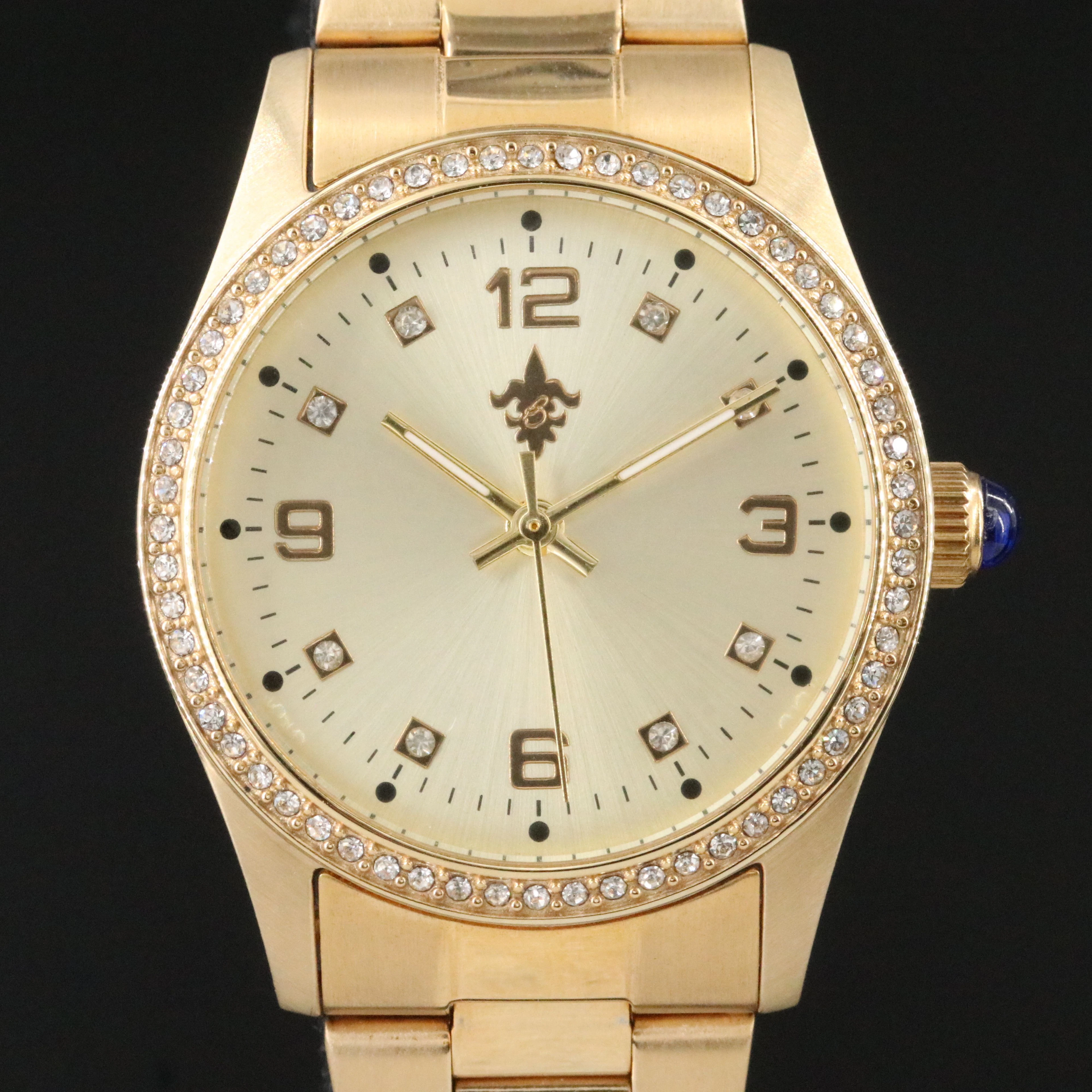 Believe Crystal Accented Gold Tone Quartz Watch