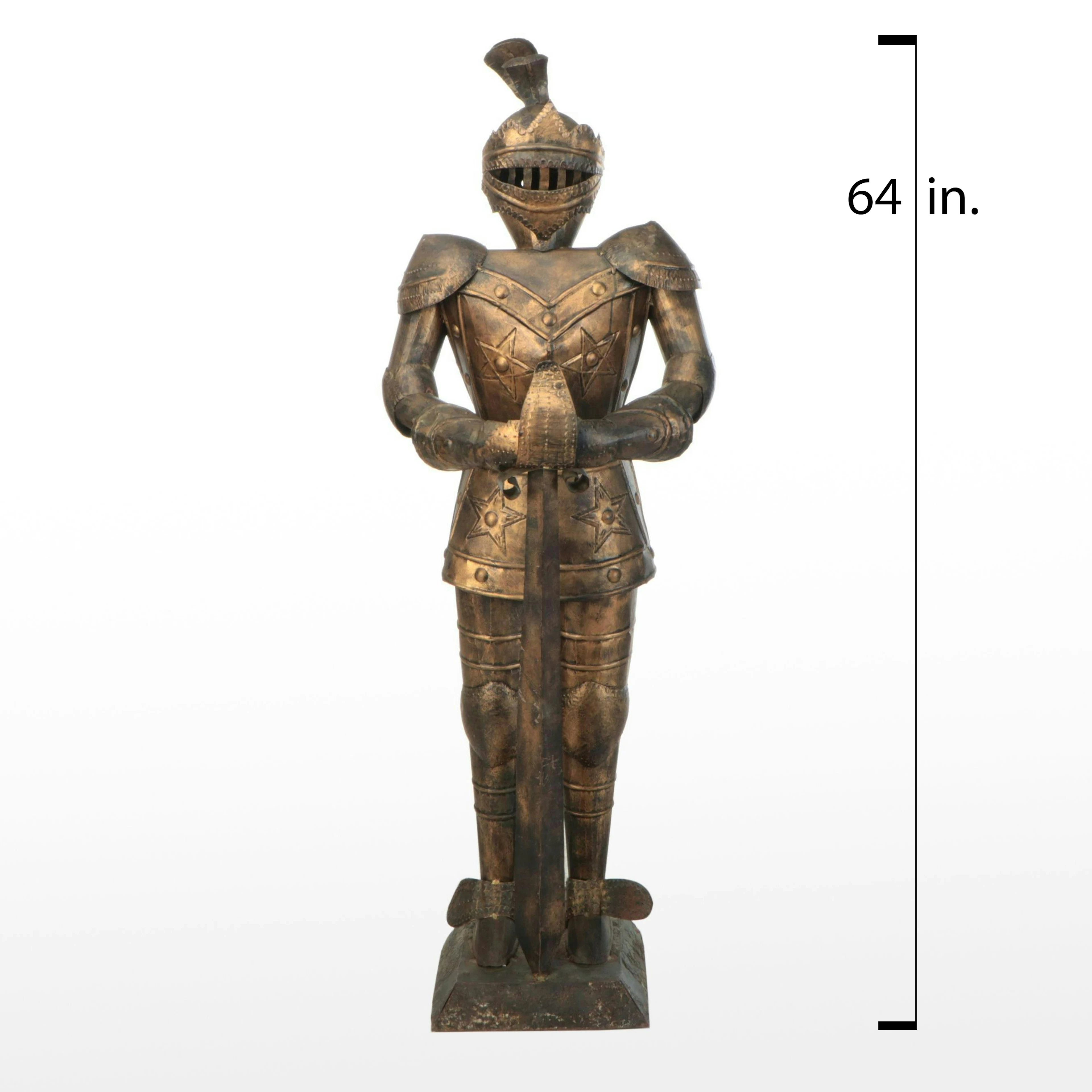 Medieval Metal Suit of Armor Figure
