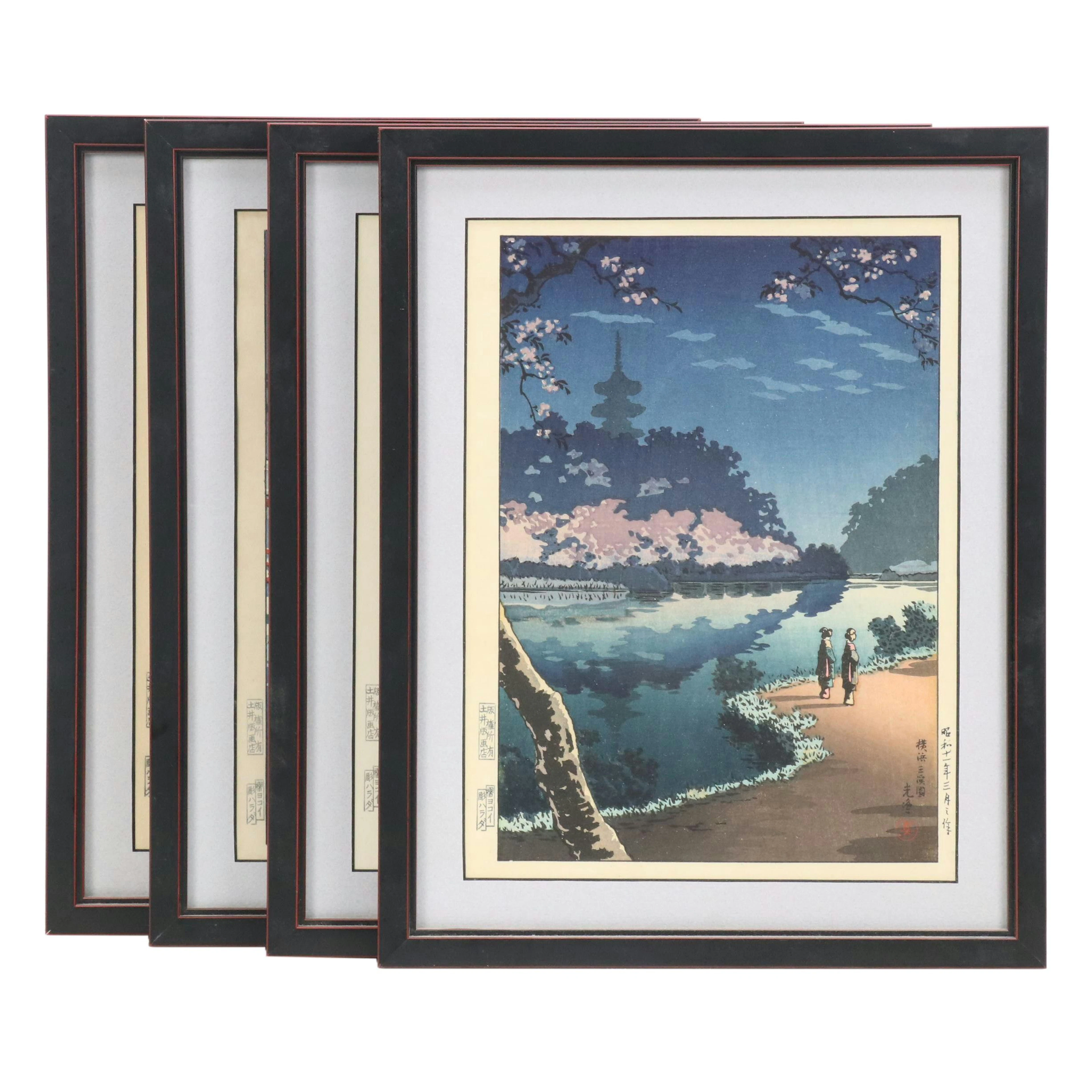 Japanese Shin-Hanga Woodblocks After Tsuchiya Koitsu