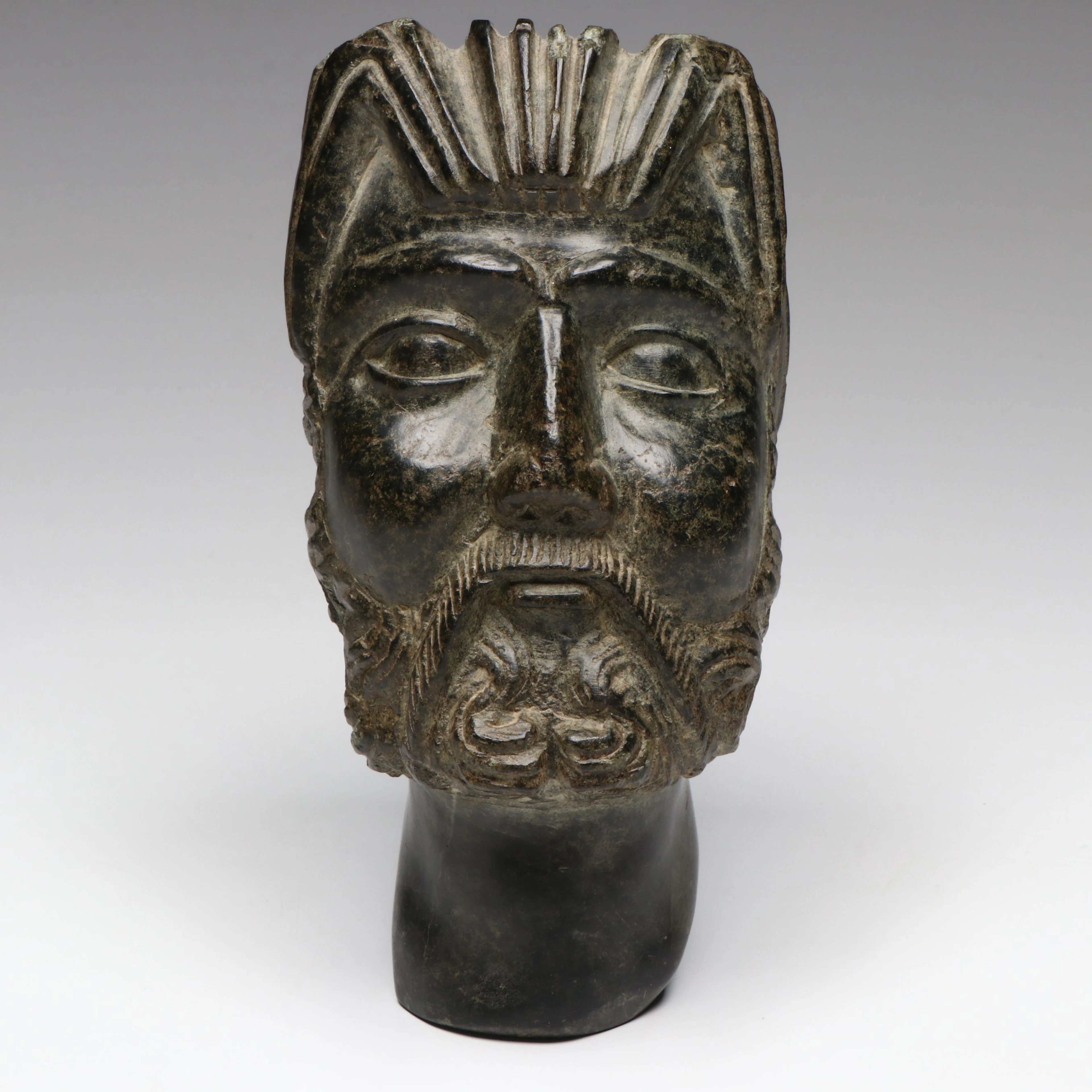 Ancient Greco-Hellenistic Carved Stone Portrait Bust