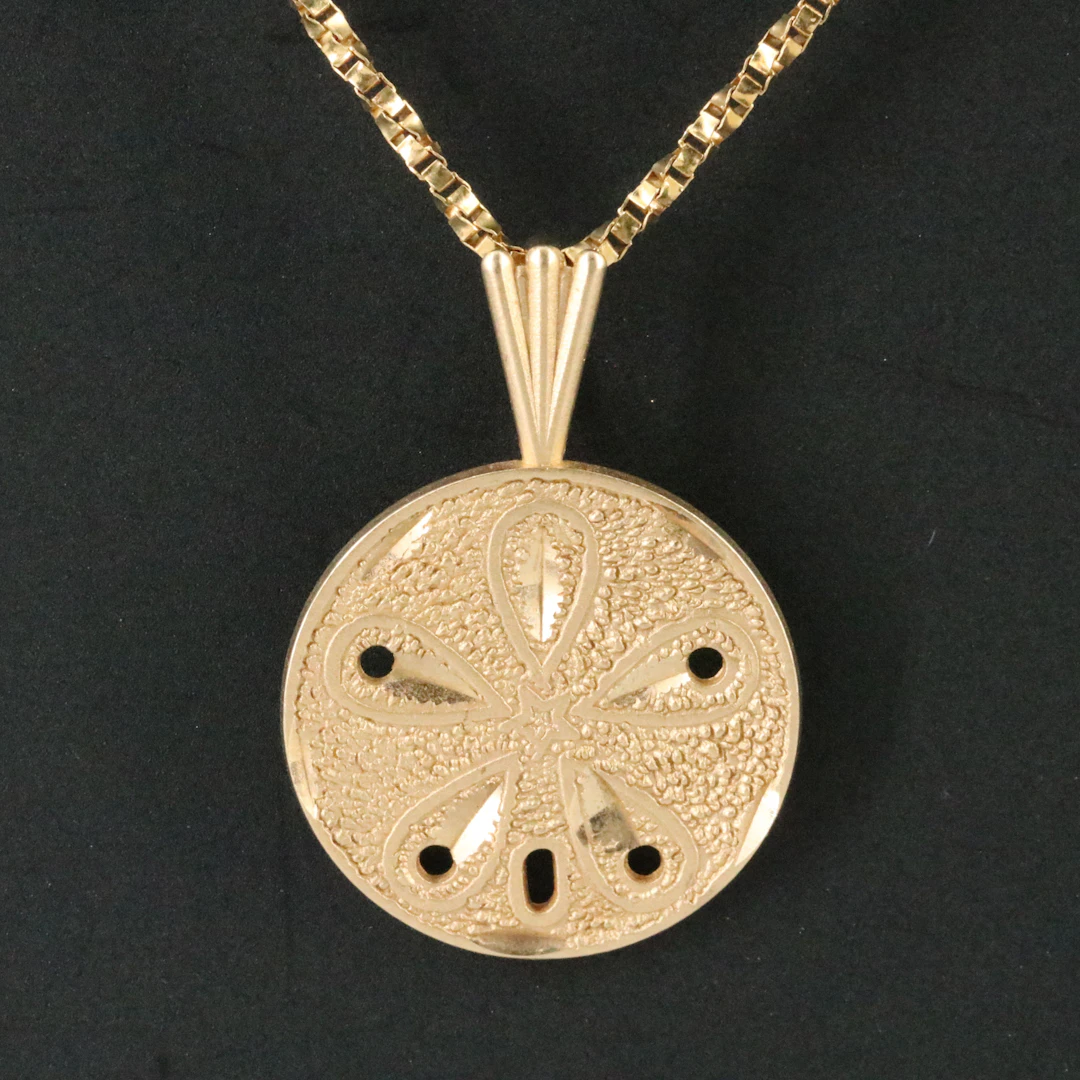 14K Michael Anthony Pendant on Fancy Link Chain Necklace