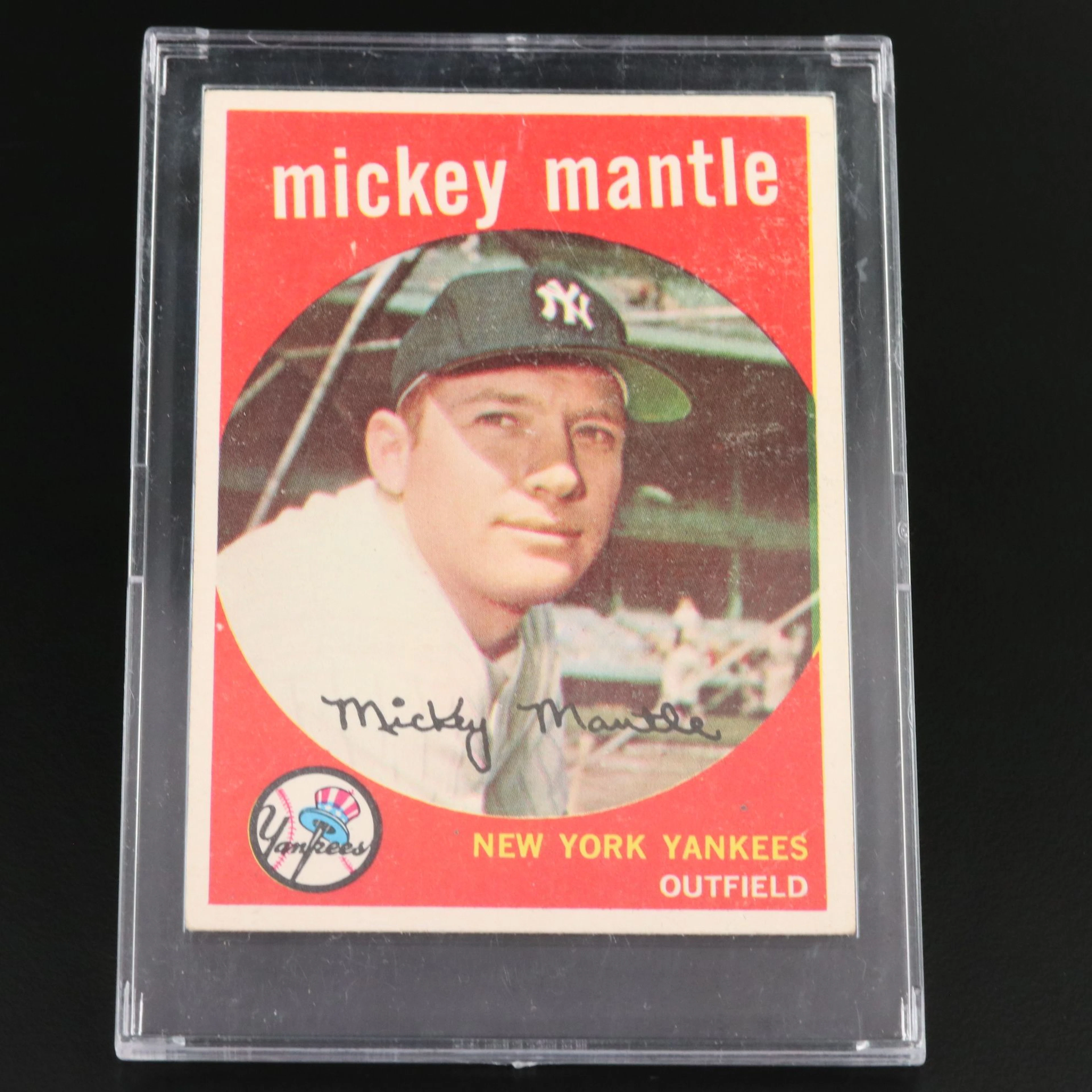 1959 Topps Mickey Mantle New York Yankees Baseball Card